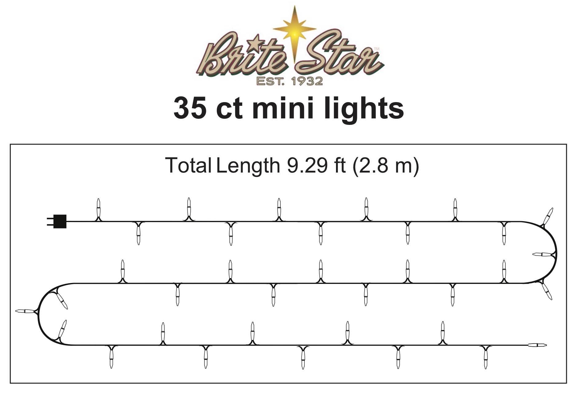 Brite Star 35 Lt Straight Line Lights, Multi, Green Wire
