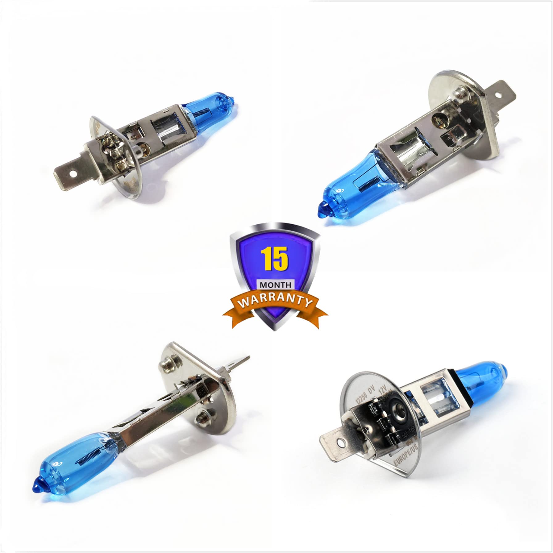 Vexoneye 4 Pack H1 Halogen Headlight Bulb/Fog Lights 12V 55W White 5000K 64150 12258 Light Bulbs Headlamp Super Bright 4 Pack