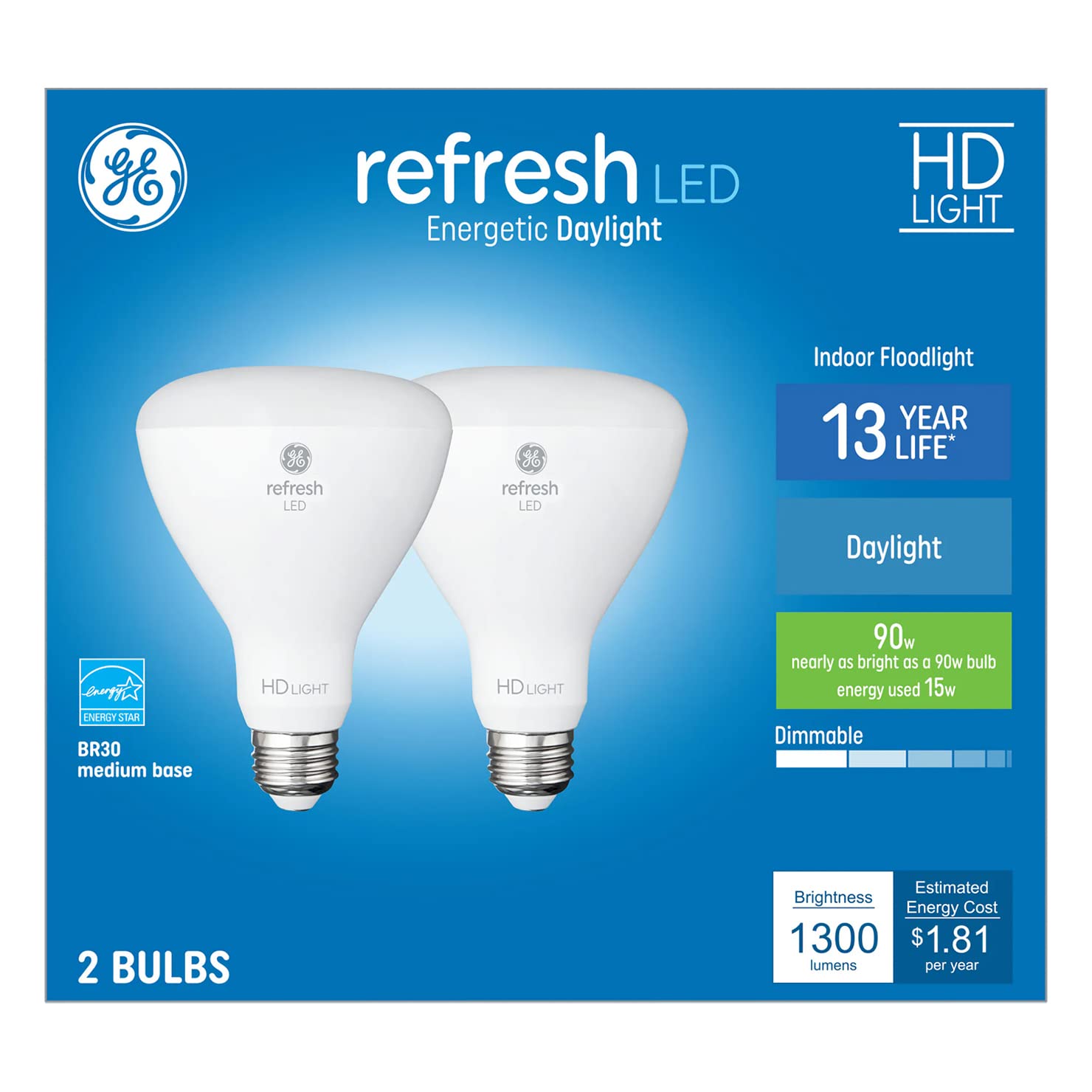 LED Reflector Bulb, 15-Watts, 1,300 Lumens, Medium Base
