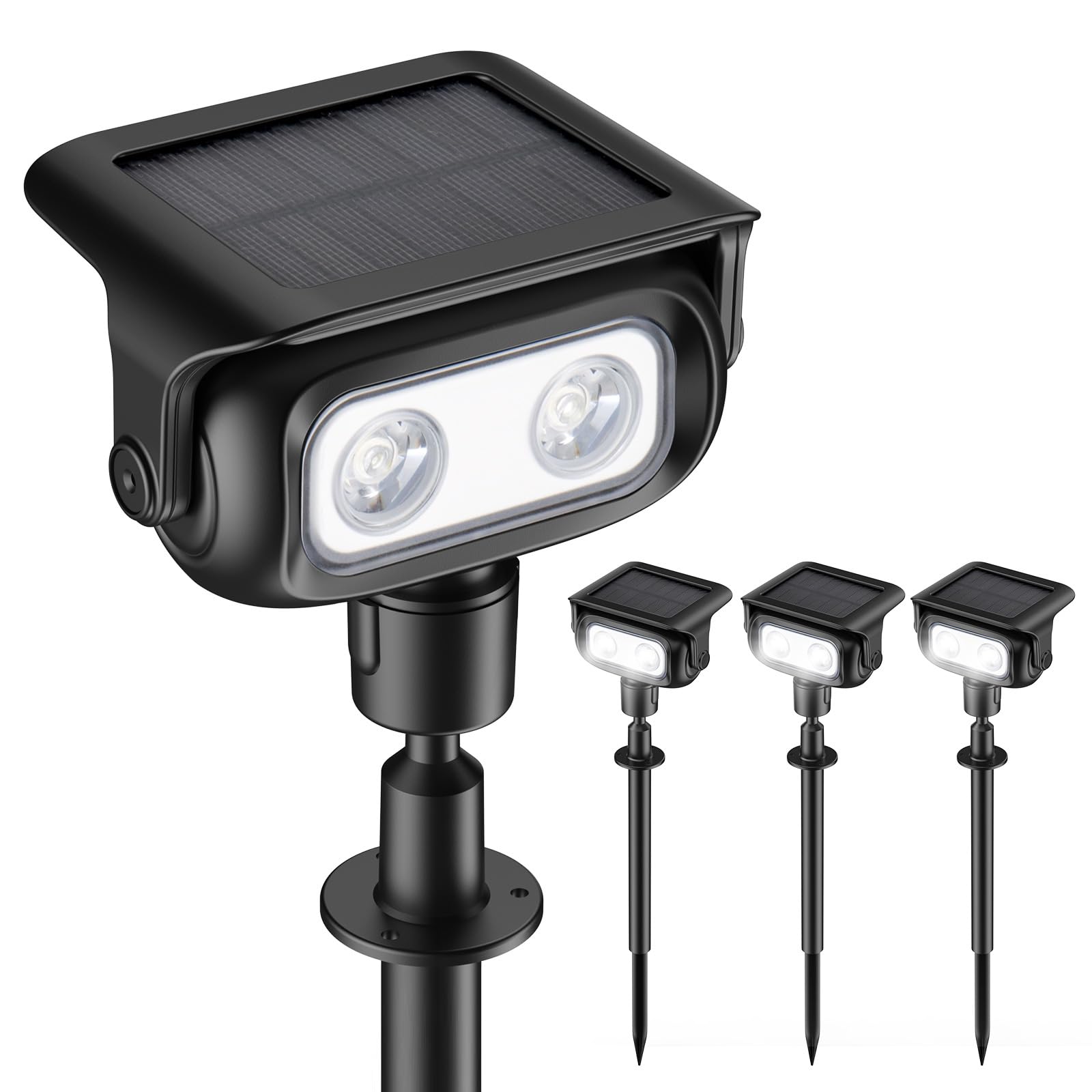 Lebenwell Solar Lights Outdoor, Motion Sensor Outdoor Solar Spotlights Waterproof, Outside Wall Lights, Outdoor Lights Solar Pow