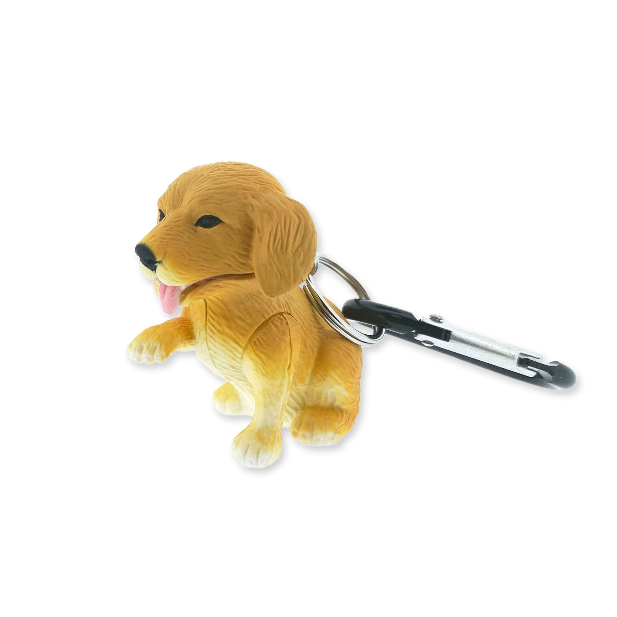 Big Discoveries WildLight Animal Carabiner Flashlight - Fun Mini Keychain Flash Lights for Kids, Nurses, Camping (Retriever)