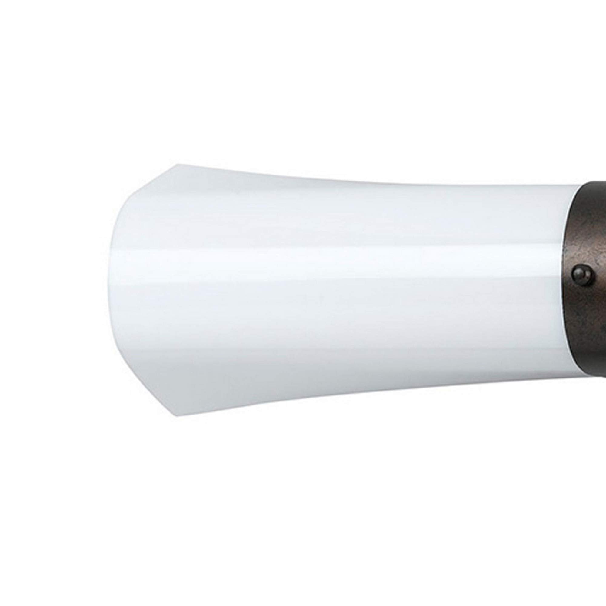 Benjara Elongated Vanity Light With Frosted Acrylic Plate, White And Brown