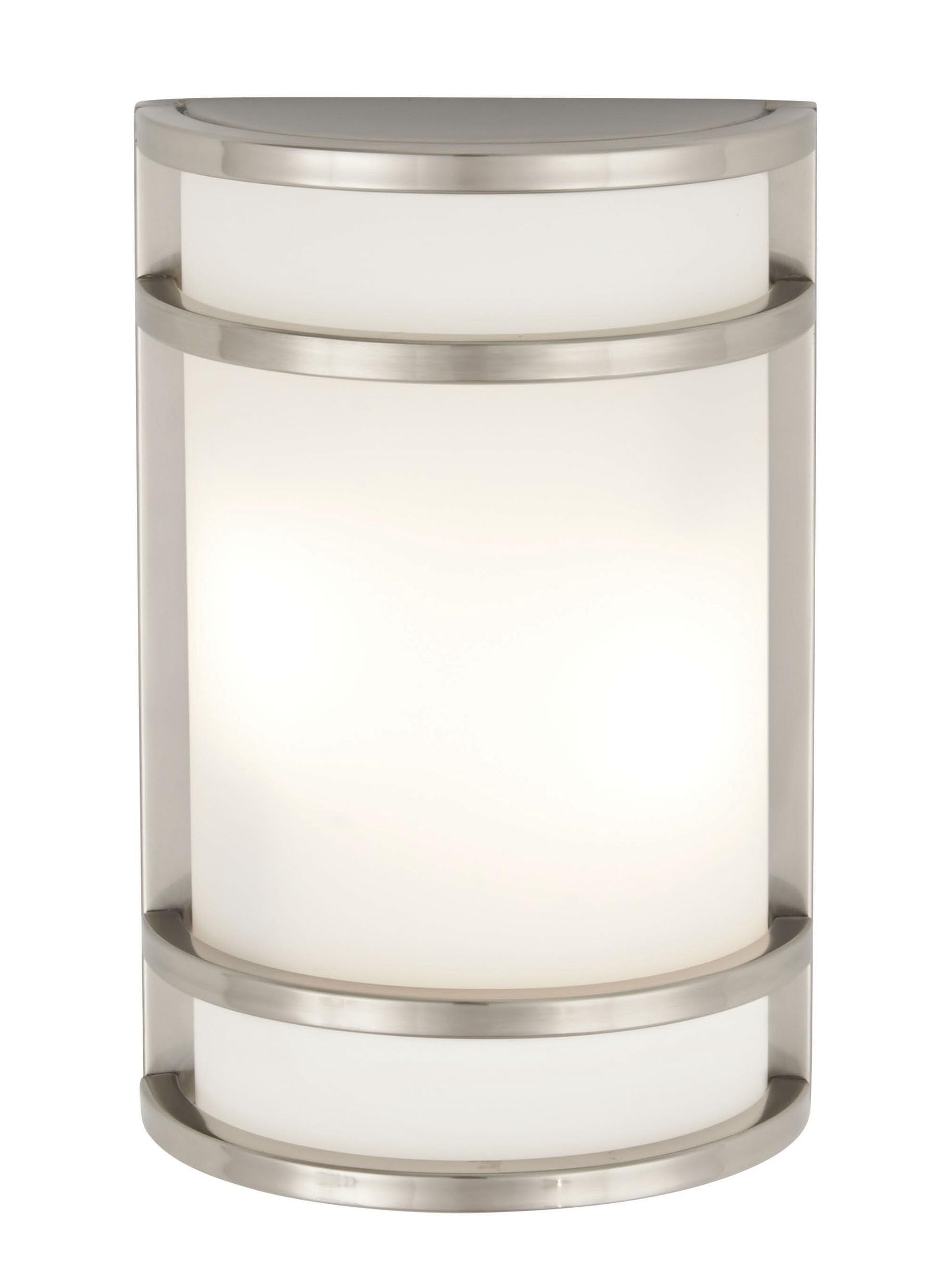 The Great Outdoors 9802-144 Bay View Outdoor Pocket Lantern, 2-Light, 120 Total Watts, 7.75-in H x 12.18-in W, Brushed Stainless
