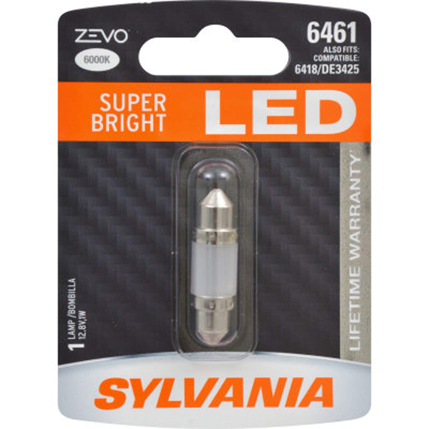 SYLVANIA ZEVO 6461 36mm Festoon LED Bulb, White, 1 Bulb