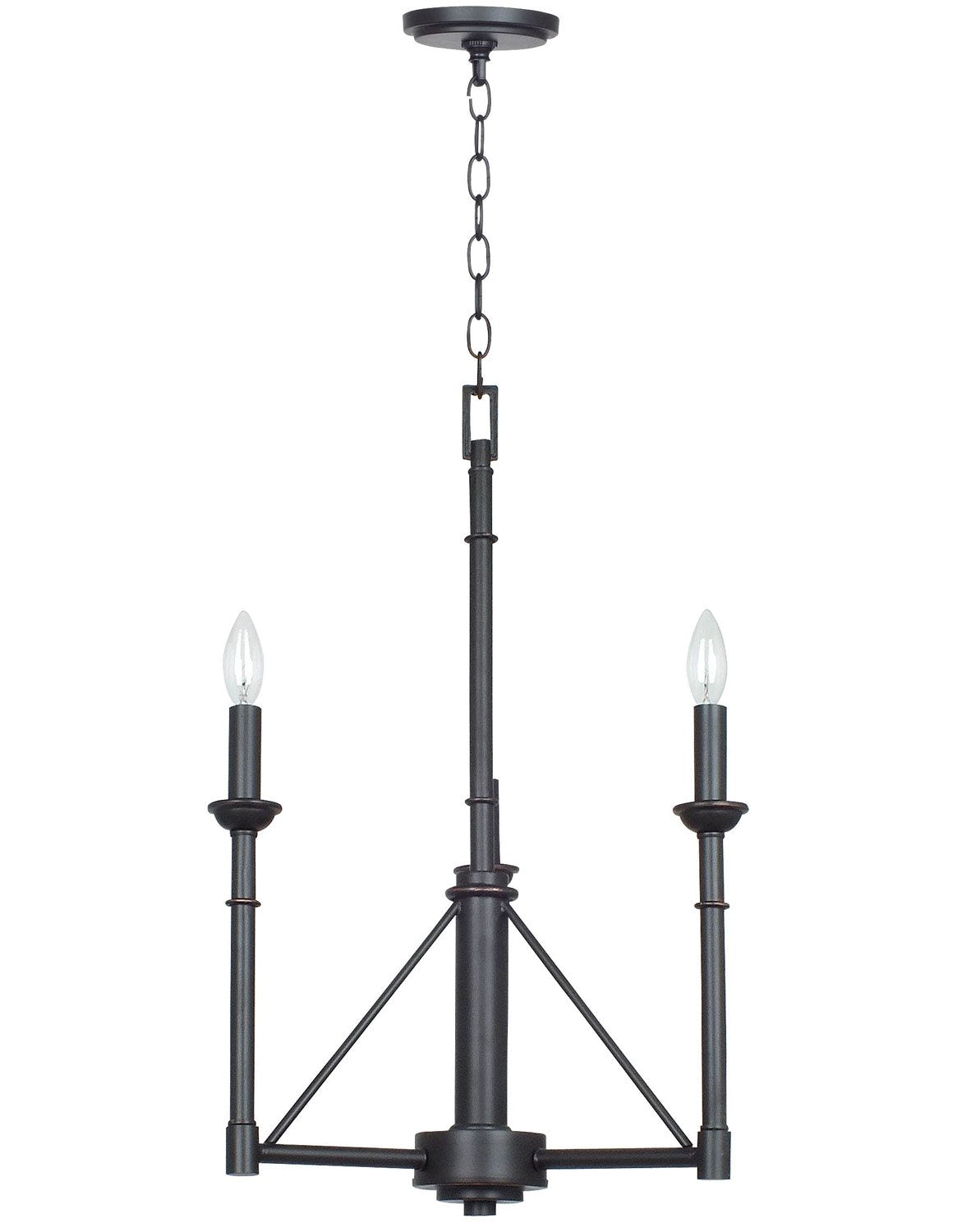 Cal Lighting Fx-3516/3 60-Watt X 3 Monclova Metal 3 Light Chandelier