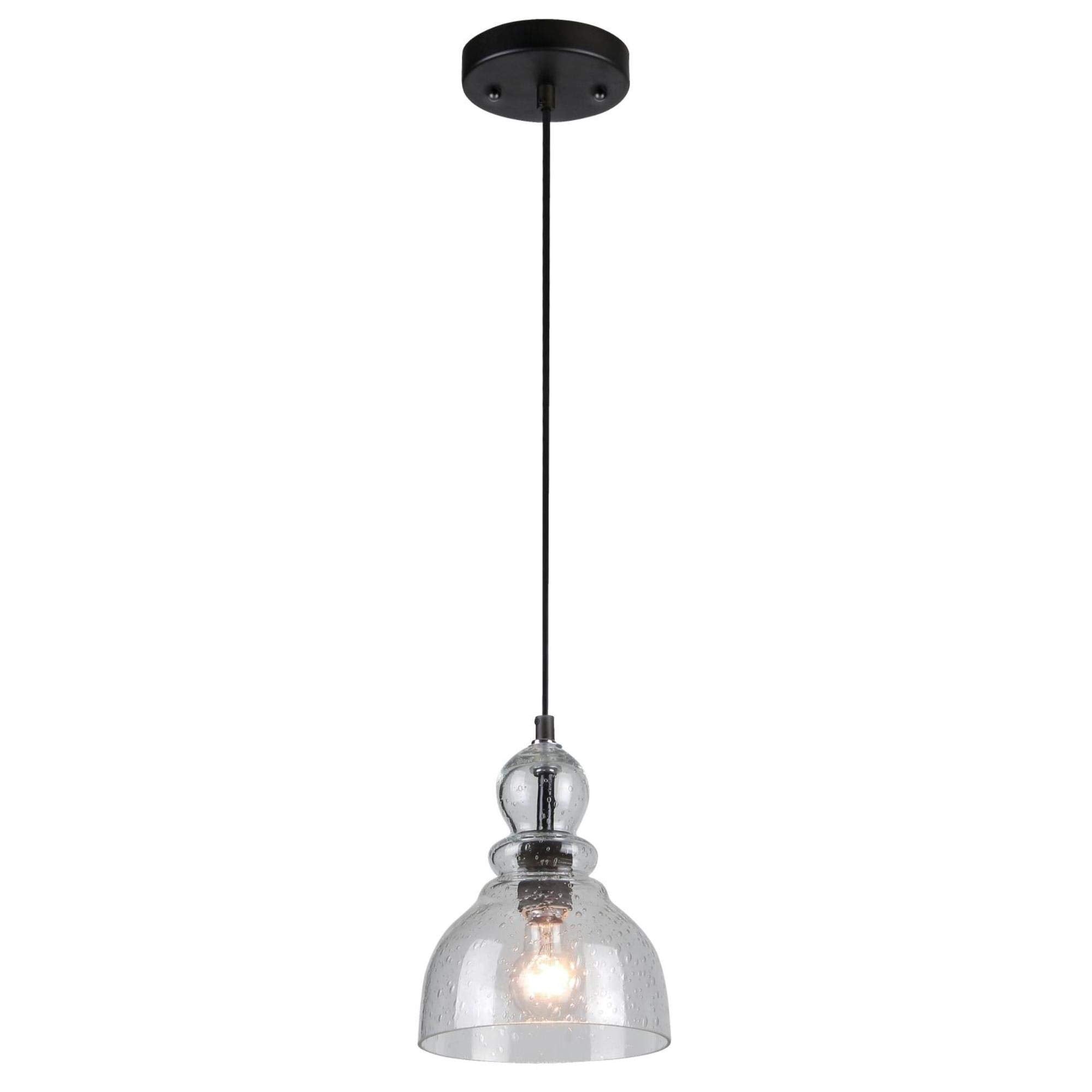 Westinghouse Fiona Pendant Light, 1-Light, Oil Rubbed Bronze, Glass, Model 6100800