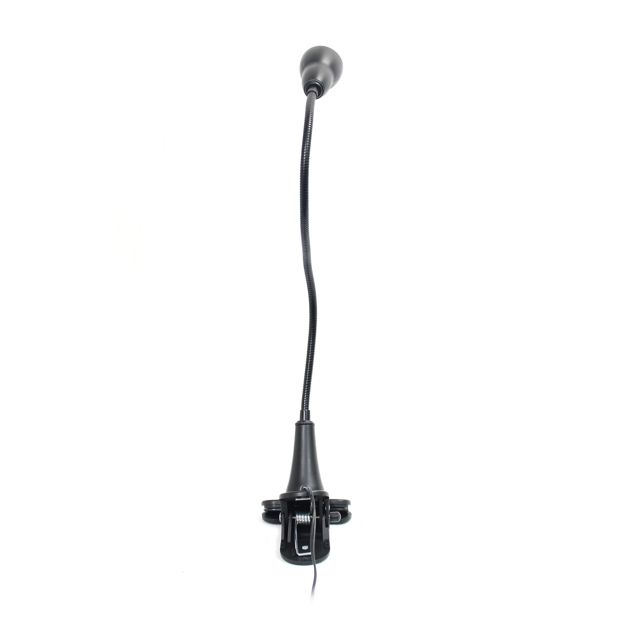 Simple Designs LED Gooseneck Clip Light Desk Lamp, Black, Plastic, 22.75x3.25x4.50 inches, Model LD2015-BLK