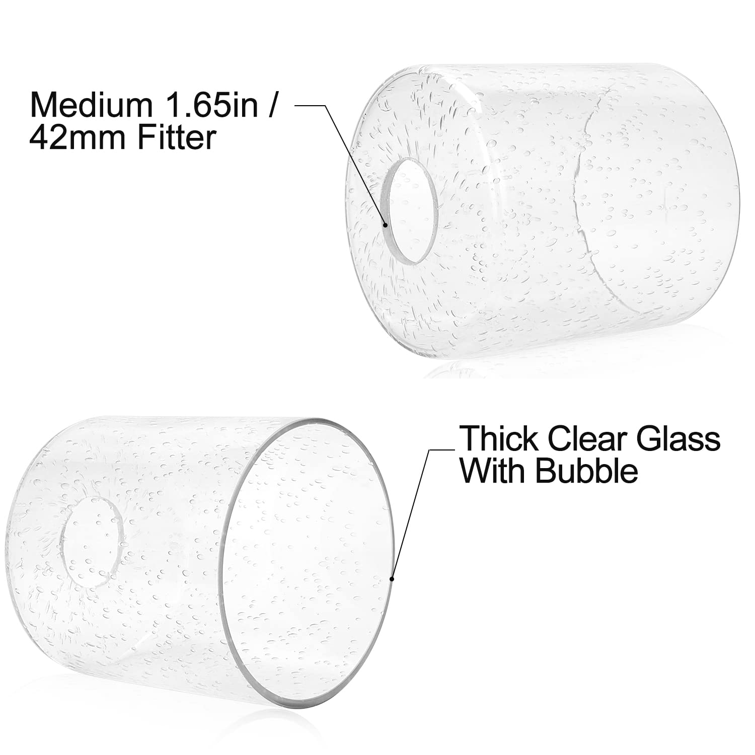 Seeded Glass Shade Cylinder Glass Lamp Shade Replacement Glass Shade