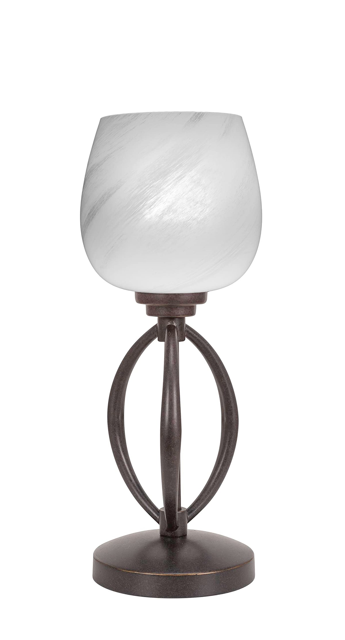 Toltec Lighting Marquise 1 Light Table Lamp in Dark Granite (2410-DG-4811)