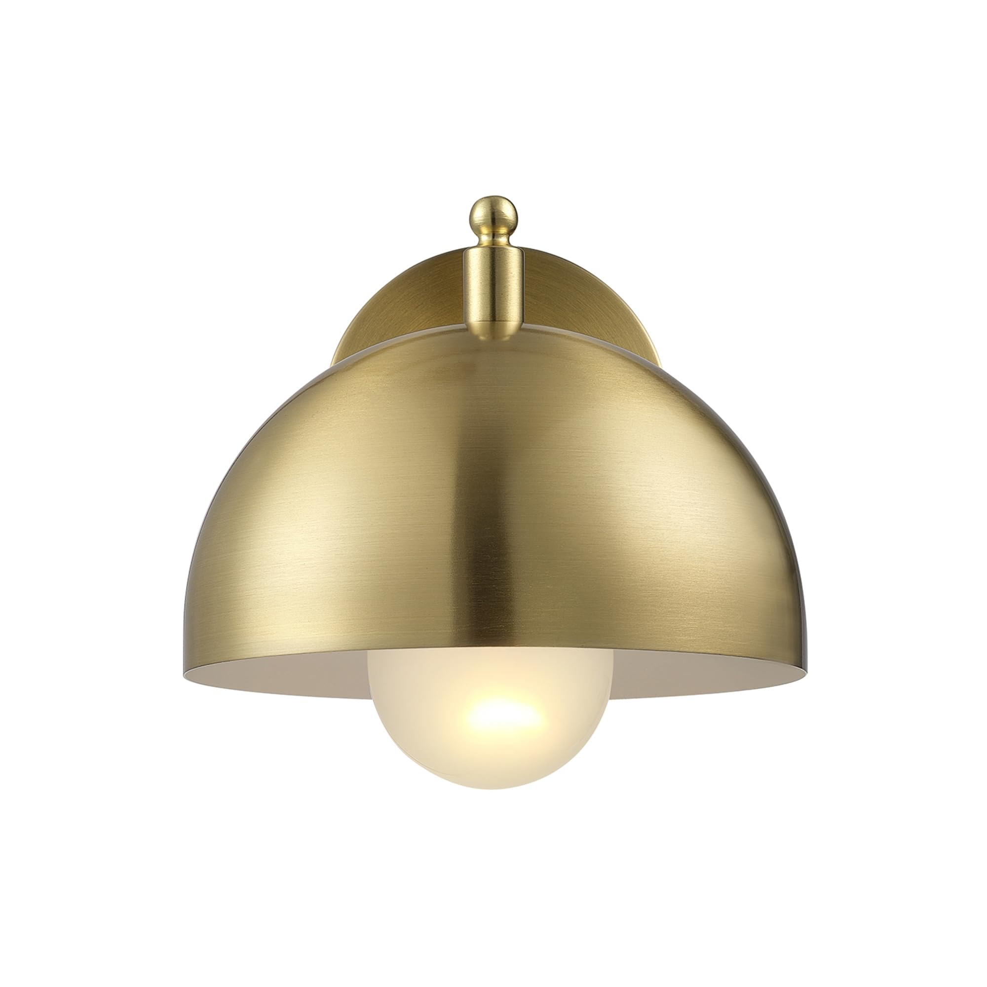 Globe Electric 65000048 1-Light Wall Sconce, Brushed Brass, E26 Base Socket, Wall Lights For Living Room, Home D?Or, Wall Lighti