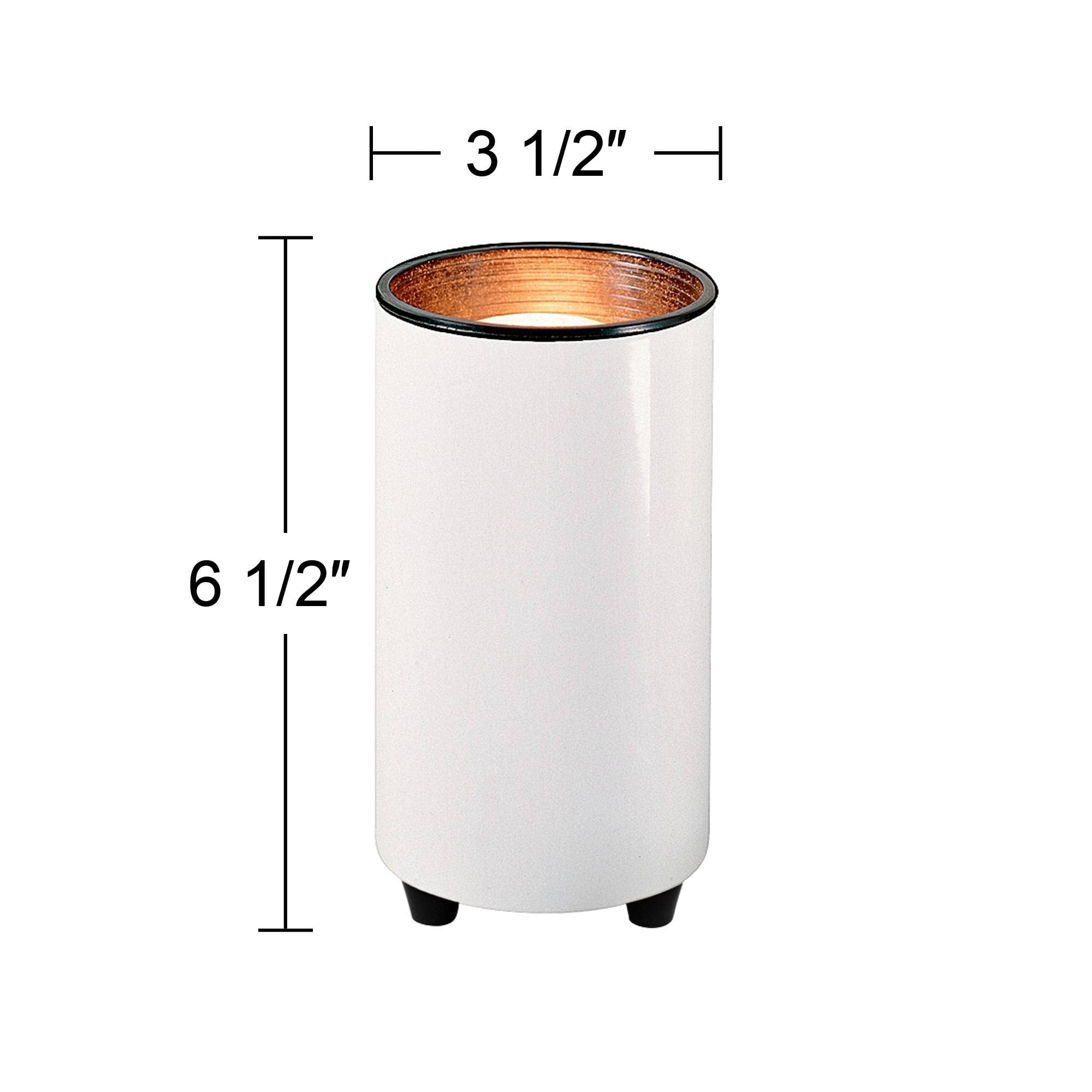 Pro Track Mini Spotlight Cans - Set of 2, Metal, White Finish, 6.5in High, 3.5in Wide, Model KS36F97