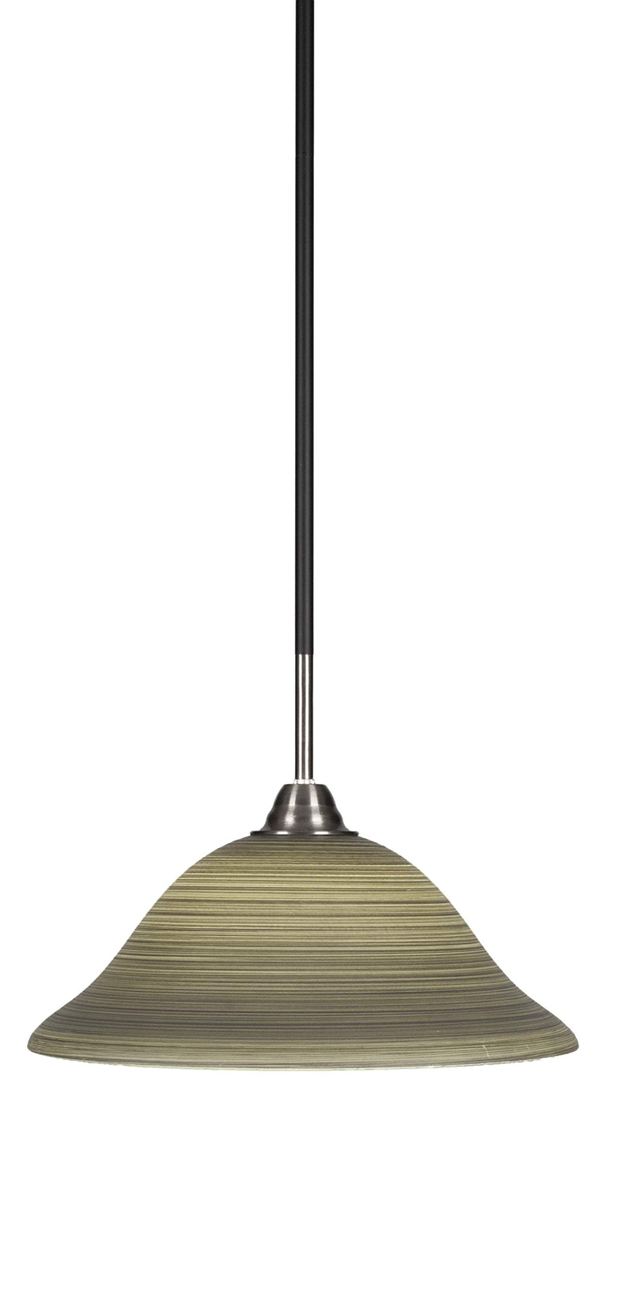 Toltec Lighting Paramount 1 Light Pendant In Matte Black & Brushed Nickel (3401-Mbbn-604)