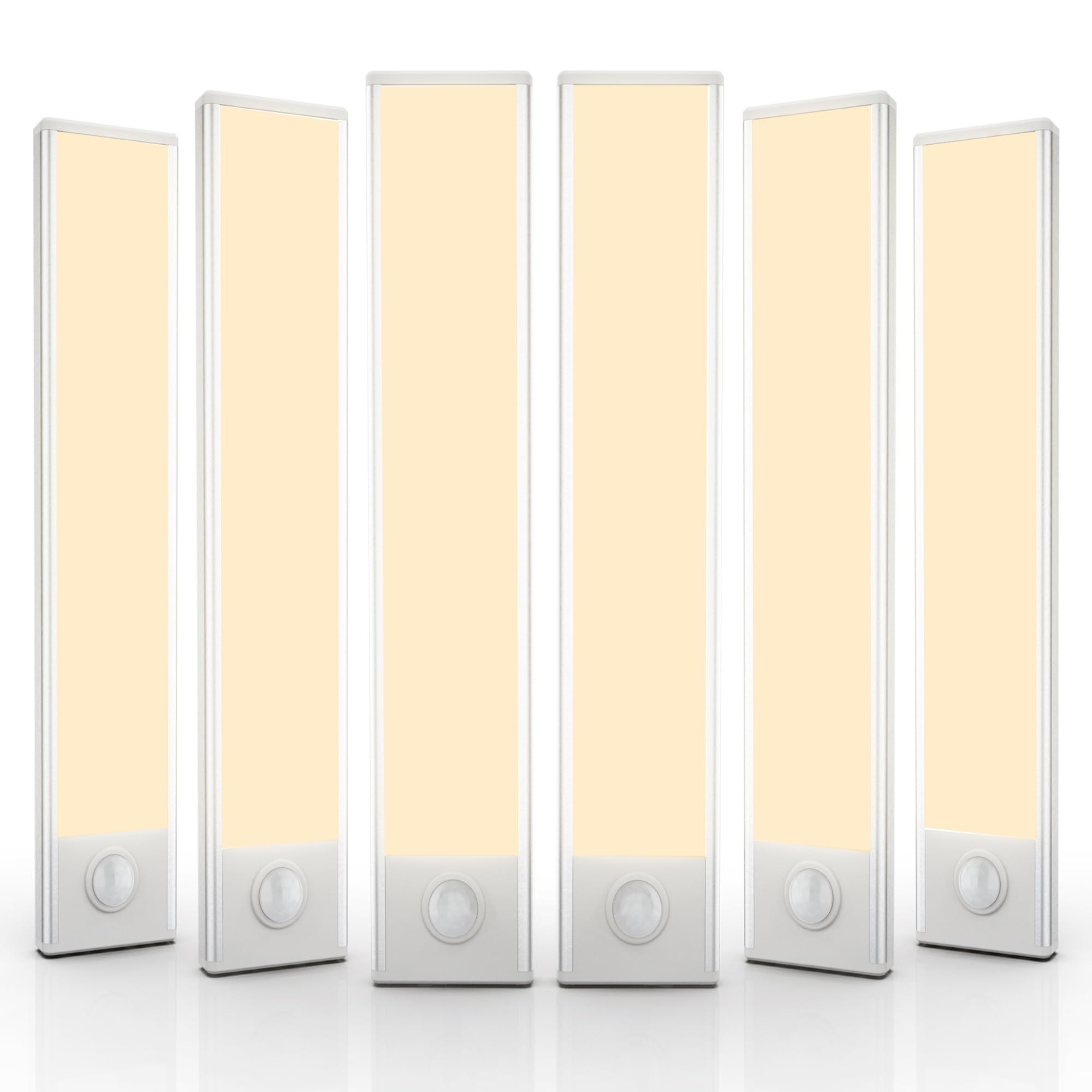 Under Cabinet Lighting, 50 LED Motion Sensor Light Indoor, Wireless USB Rechargeable Magnetic Closet Lights, 6 Pack Under Counte