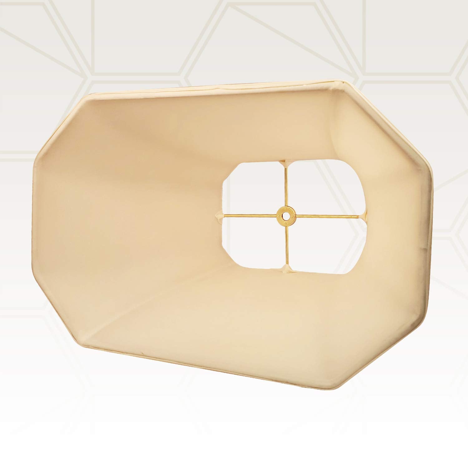 Royal Designs, Inc. Rectangle Cut Corner Lamp Shade, 8 x 14 x 10.5, Linen Eggshell, Model BSO-710-14LNEG-2, 2-Pack