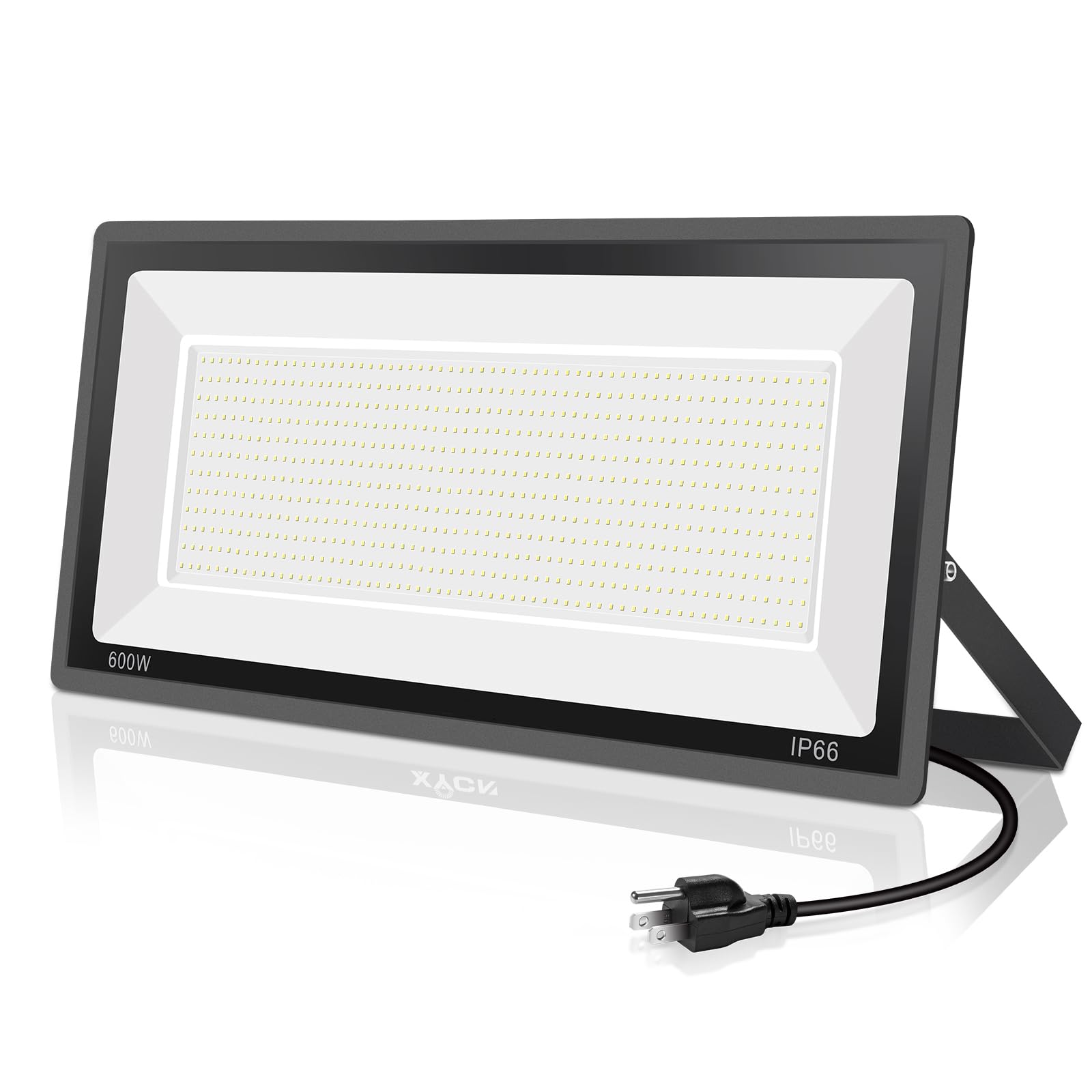 YANYCN 600W LED Flood Light Outdoor,(3060W Equivalent),67600LM 5000K Daylight White Super Bright LED Arena Light with Plug,85-27
