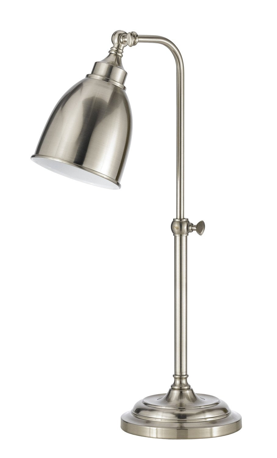 Cal Lighting BO-2032TB-BS Traditional Table Lamp, Metal, 15 inches, Pwt, Nckl, B/S, Slvr Finish