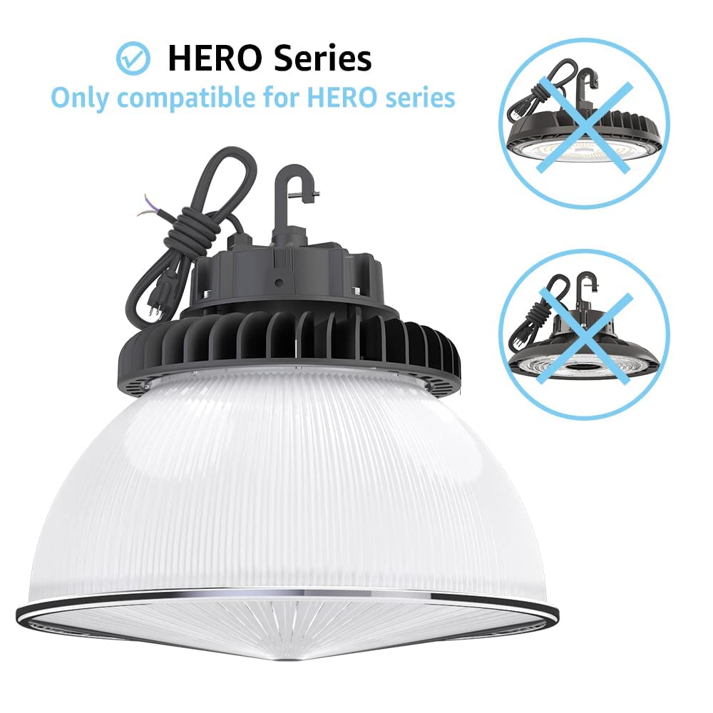 HYPERLITE 60 Degree Reflector for Hero Series LED High Bay Light, Milky Acrylic, 1-Pack