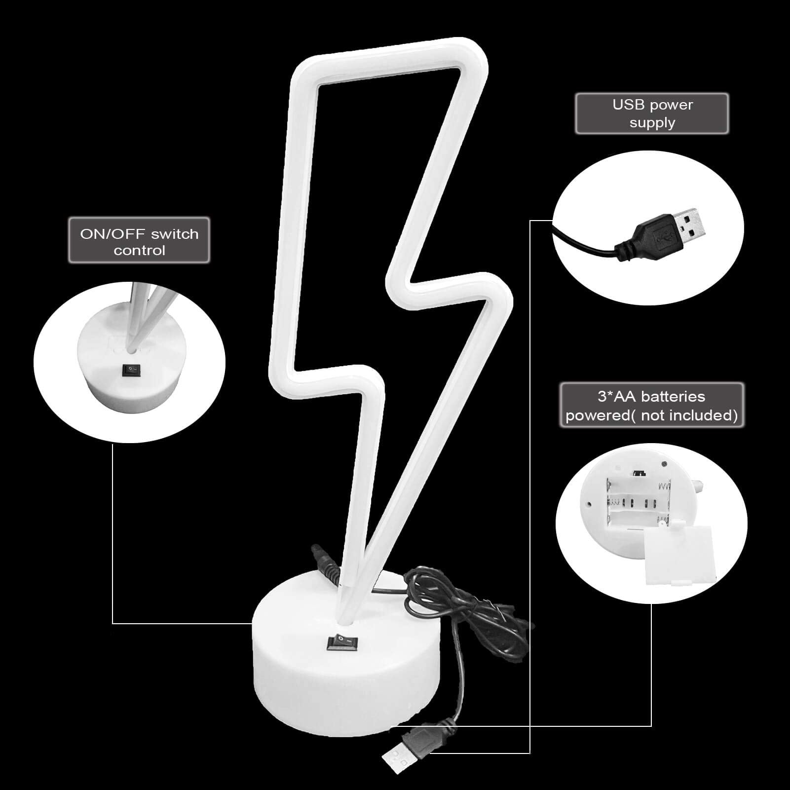 Vifulin Neon Sign Lights - Warm White Usb/Battery Powered Led Room Decor For Teen Girls, Cute Bedroom Gift With Holder