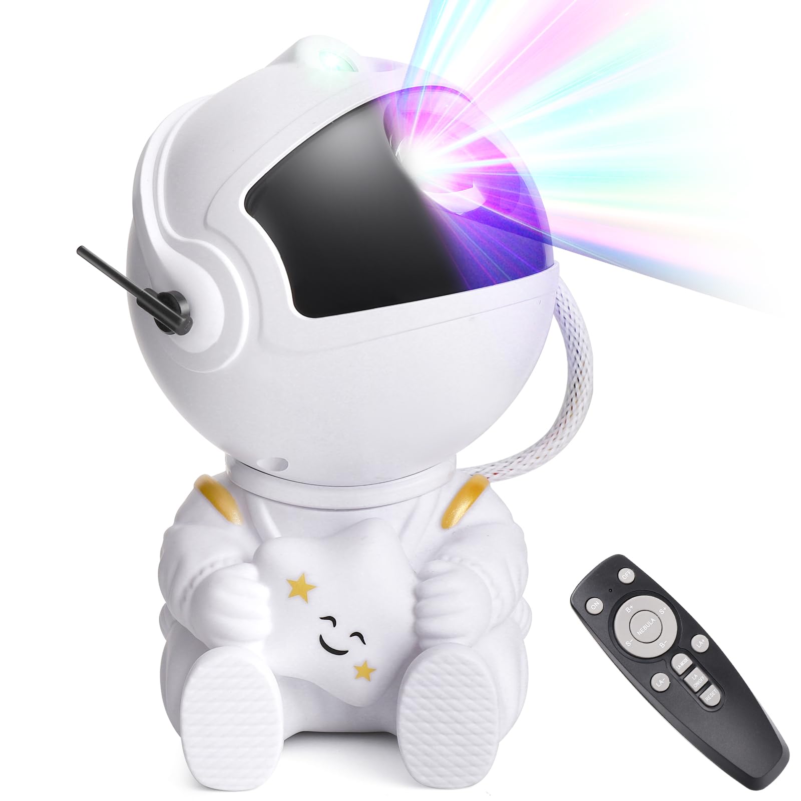Muaosky Galaxy Projector Multiple Nebula Modes, Star Projector Galaxy Light With Remote Control, Galaxy Light Projector For Bedroom, Astronaut Projector For Kids, Ceiling, Room Decor, Party, White