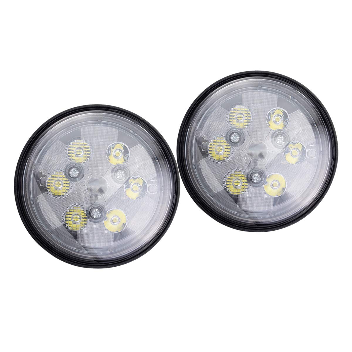 Raycharm Offroad PAR36 4.5 Round LED Conversion Headlight Bulb Sealed Beam Lamp, 6000K Cool-White Hi/Low Beam for Utility Tracto