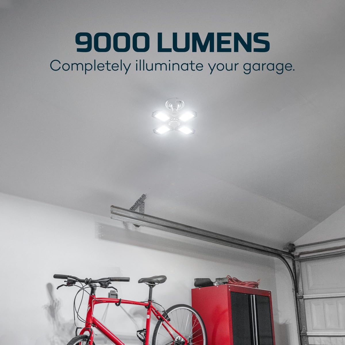 NEBO High Bright LED Garage Light, 9000 Lumen, 60W, Adjustable Panel, One Size, White, Model NEB-ARE-0001