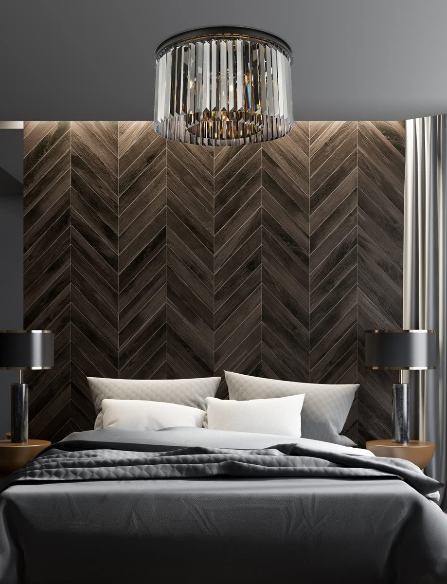 Urban Classic 8-Light Flush Mount, Matte Black, Alloy Steel, Grey & Silver Finish