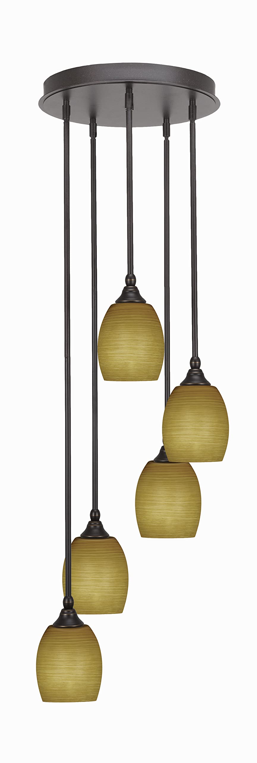 Empire 5 Light Cluster Pendalier in Dark Granite Finish (2145-DG-625)