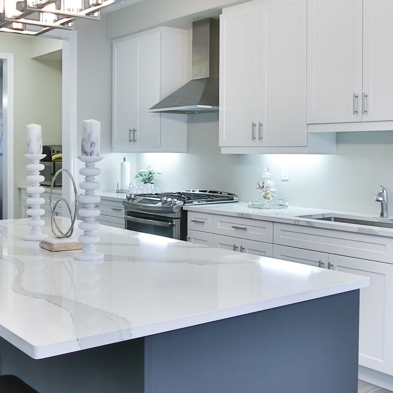 Phopollo White Led Strip Lights, 16.4Ft Dimmable 6500K Daylight White Led Light Strip, 300 Leds Flexible Led Lights For Bedroom,