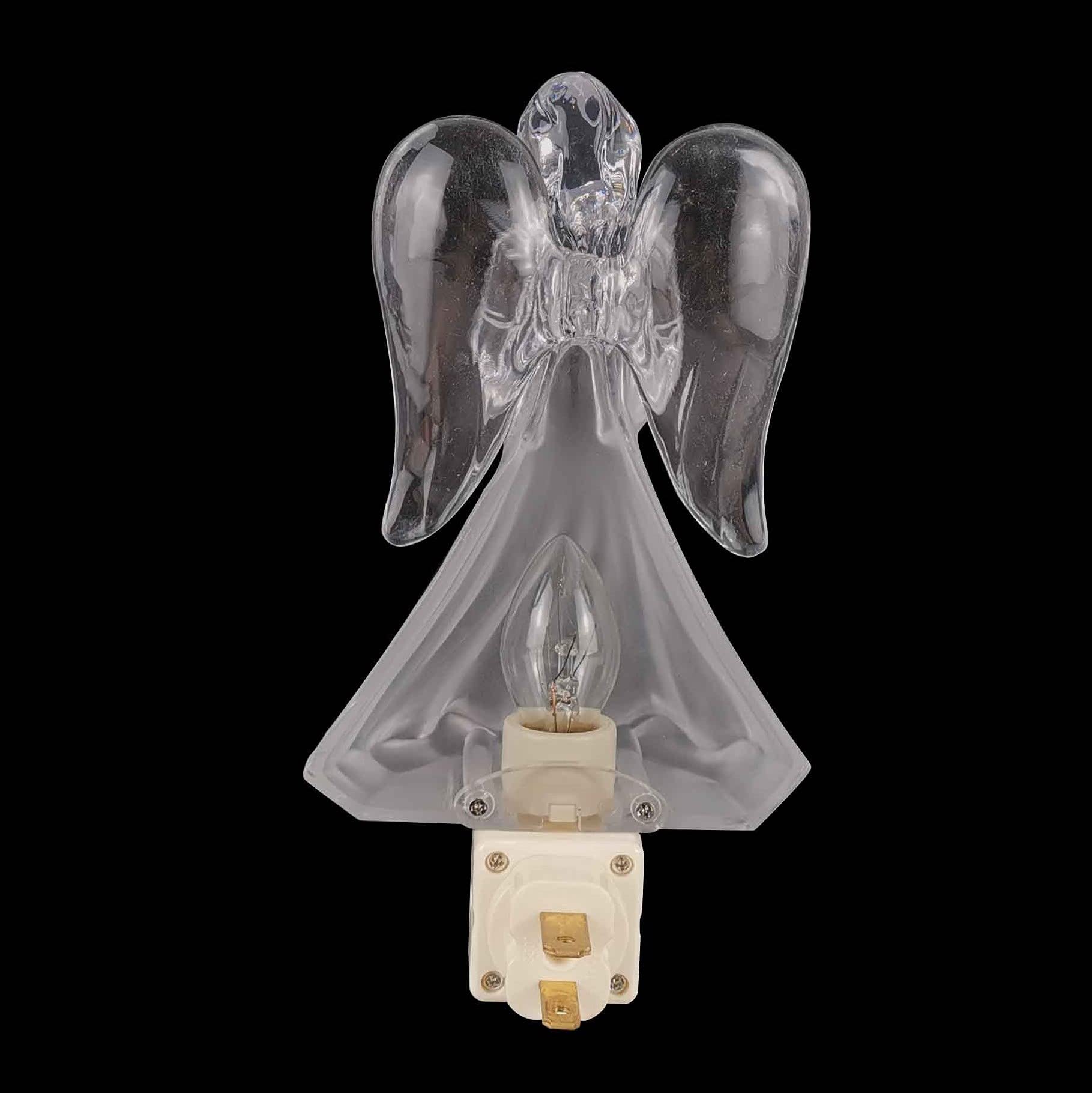 Huazhqing Praying Angel Night Light Plug Into Wall With On Off Switch C7 Bulb, Nite Lights Plug In Home Decoration Lighting Wall Night Light For Any Room-Bedroom Bathroom Kitchen Hallway Classroom