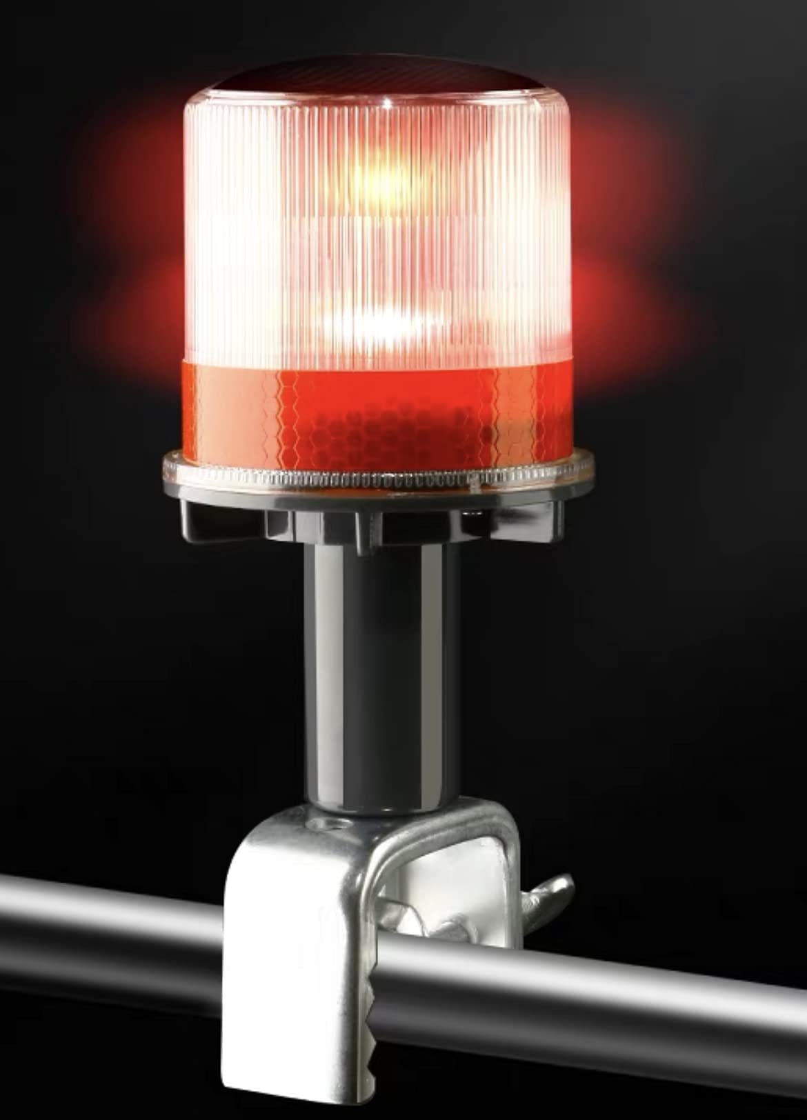 Britta Products Solar Strobe Warning Light - Super Bright Red, Waterproof IP48, Wireless, Model SNL-002-RED, 360 Degree Flashing