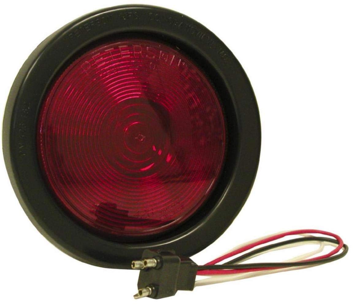 Pm Company Peterson V426Kr Stop, Turn & Tail Light Kit, 4&quot; Round, Red, Long-Life, 1 Pack