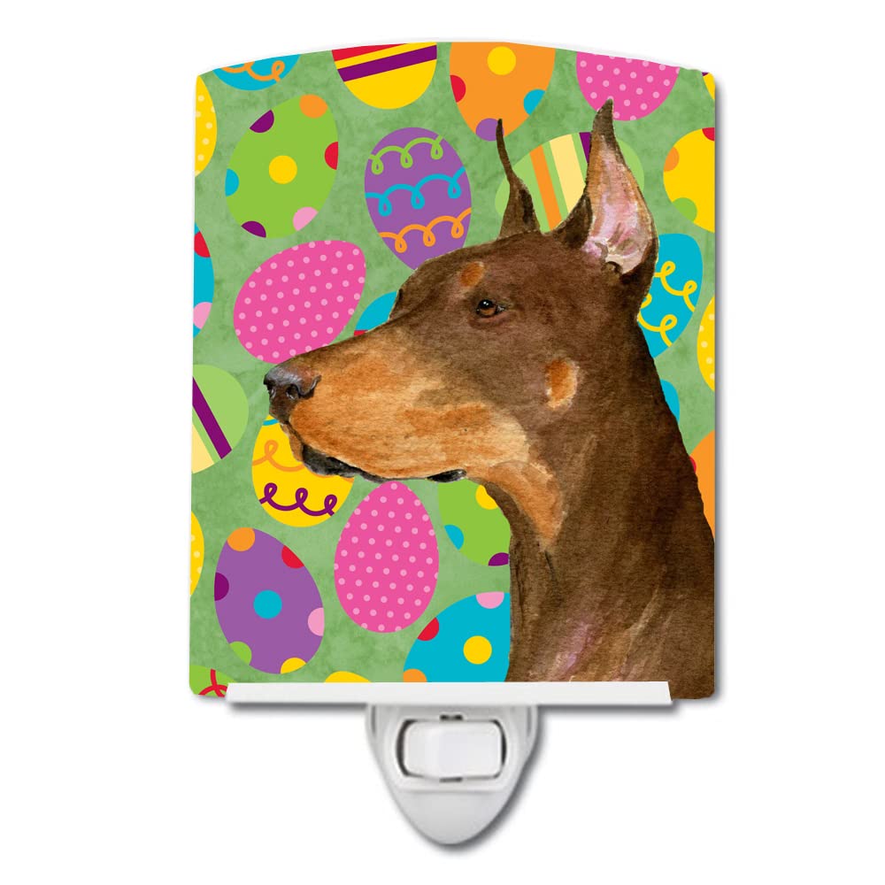 Carolines Treasures Ceramic Night Light, Doberman Design, UL-Certified, 6x4x3 inches, Multicolor, Model SS4813CNL