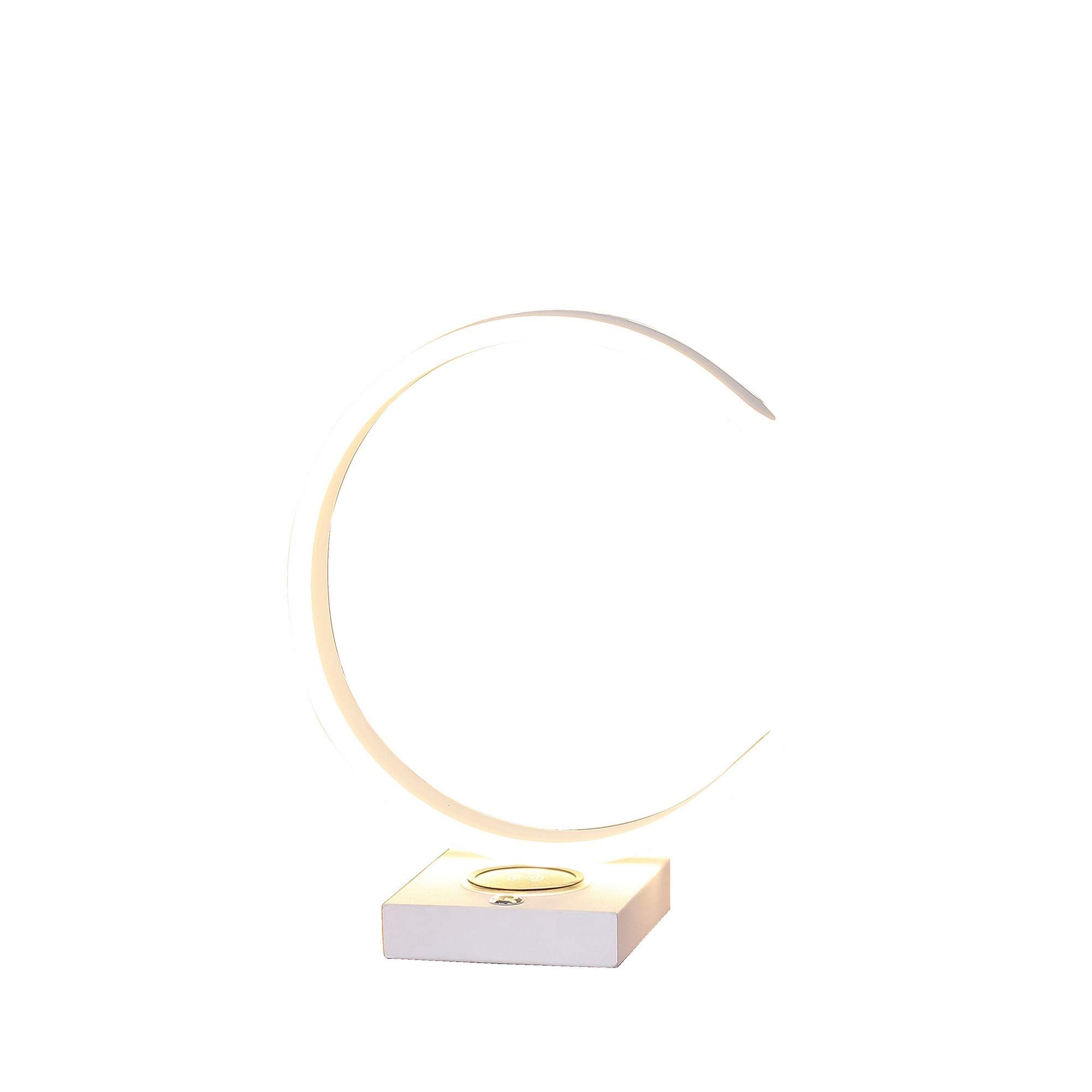 Benjara Bm233926 13.5 X 6.25 X 10.5 In. Metal C Shaped Table Lamp With Usb Plugin, White