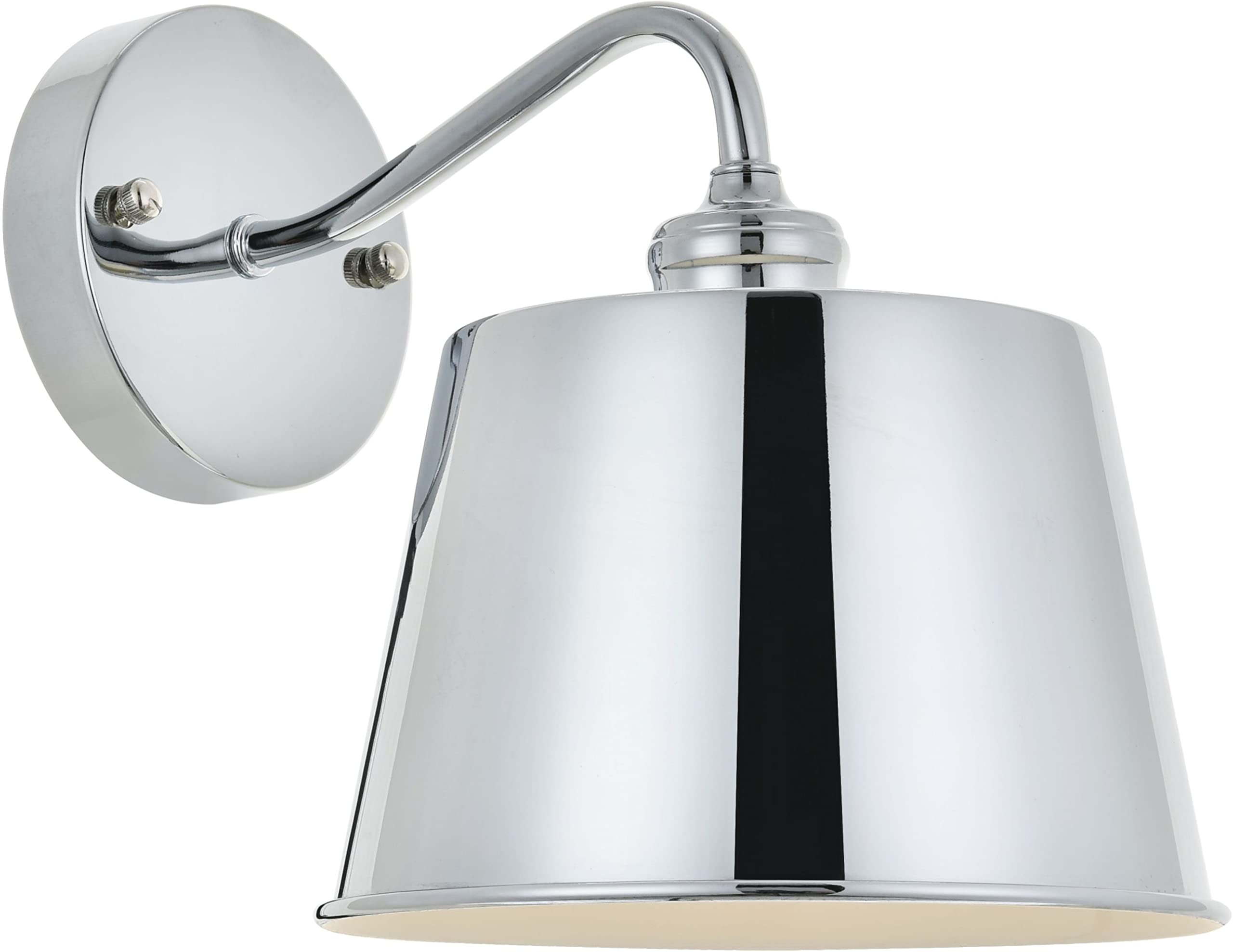 Living District NOTA 1-Light Mid-Century Metal Wall Sconce in Chrome