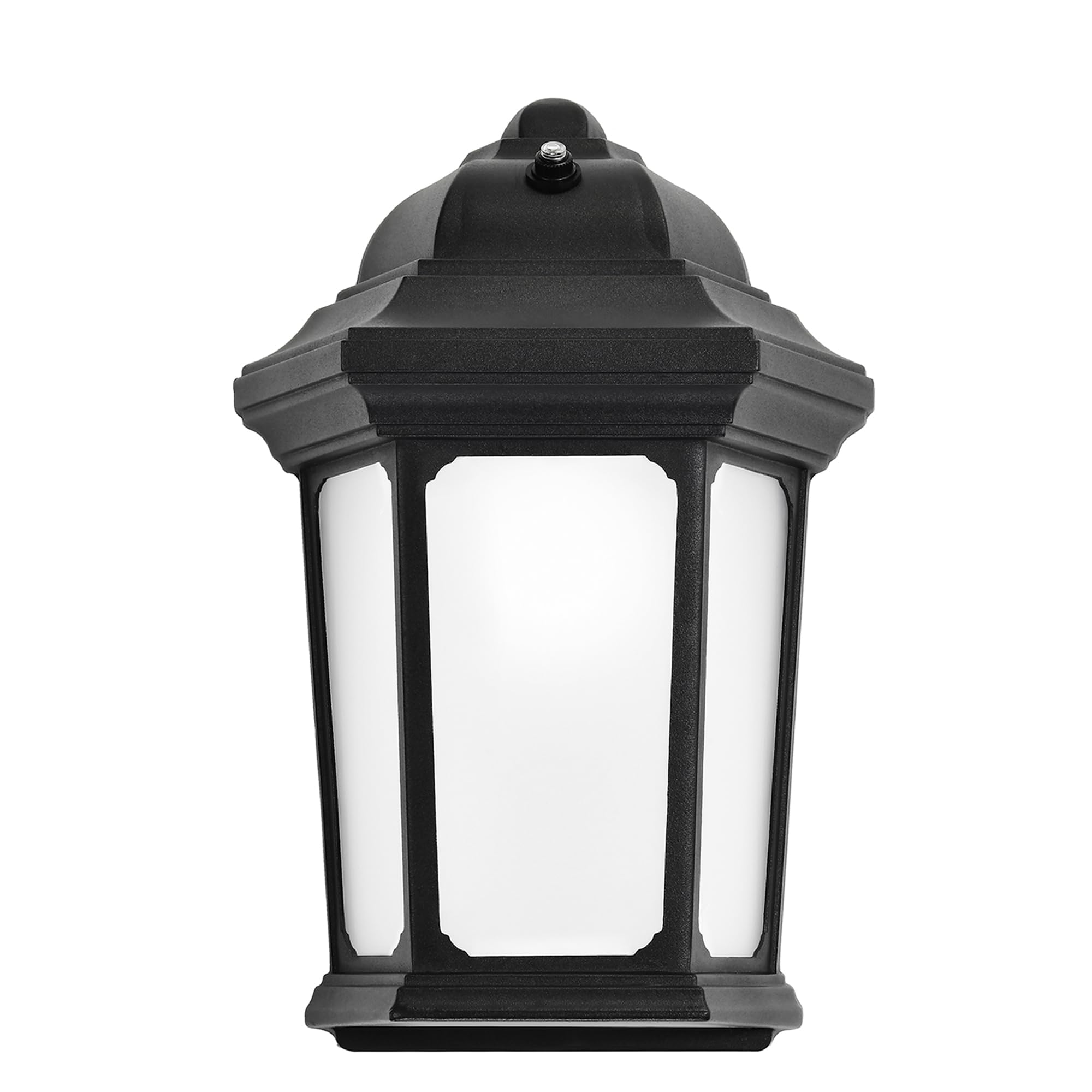 Edvivi LED Outdoor Wall Lights, Dusk to Dawn Outdoor Lighting Fixture, Black Porch Lights Outdoor with Frosted Glass, Waterproof