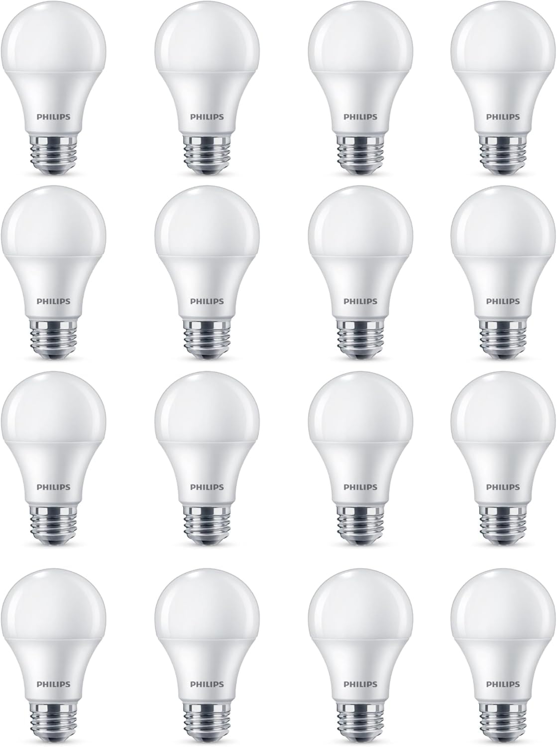 Philips 75-Watt Equivalent A19 Non-Dimmable E26 Led Light Bulb Soft White 2700K 16-Pack