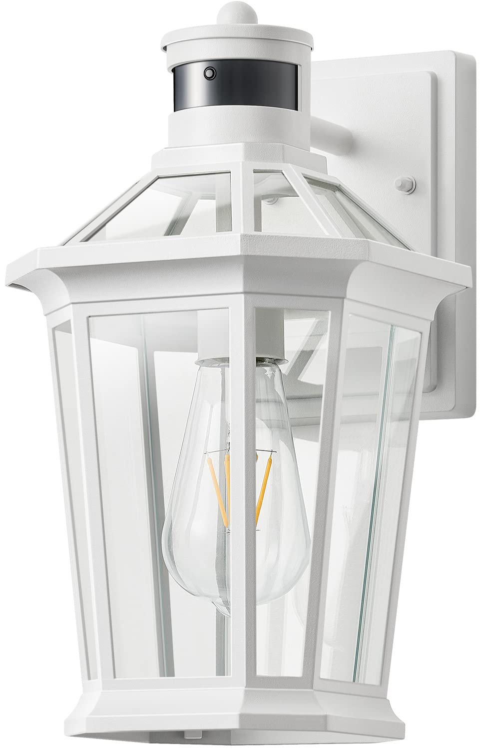 VIANIS Motion Sensor Outdoor Light Fixture, Waterproof Dusk to Dawn, Aluminum, 1-Pack, White, Model V81091W