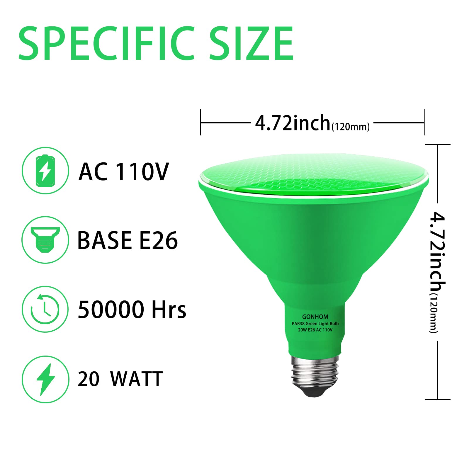 Gonhom 4 Pack A19 Led Orange Light Bulbs, 9W Equivalent For Halloween & Party Decoration