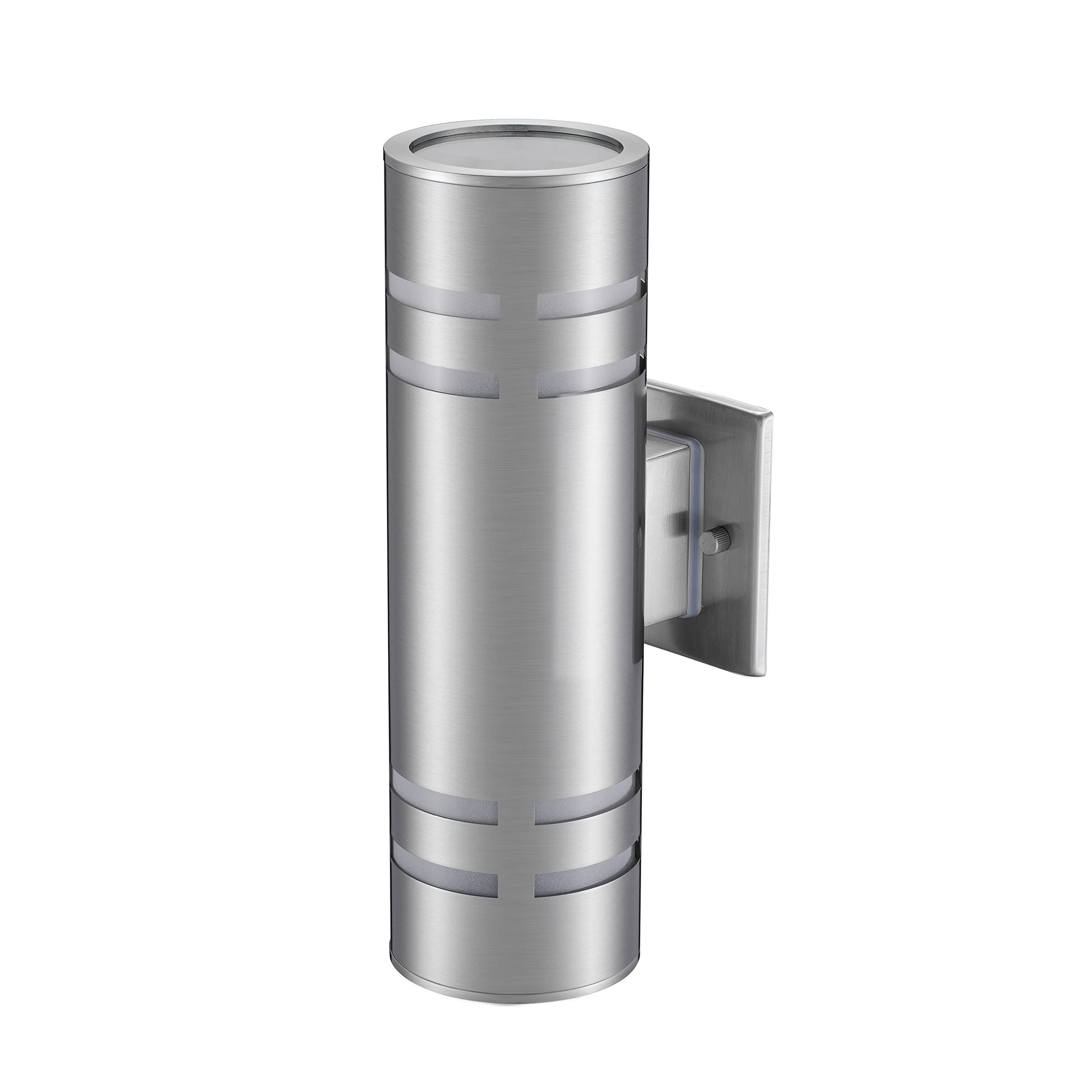 TENGXIN Outdoor Wall Sconce, Waterproof Stainless Steel Light Fixture, UL Listed, Brushed Nickel, 1 Pack, Model TXWLSS0009A