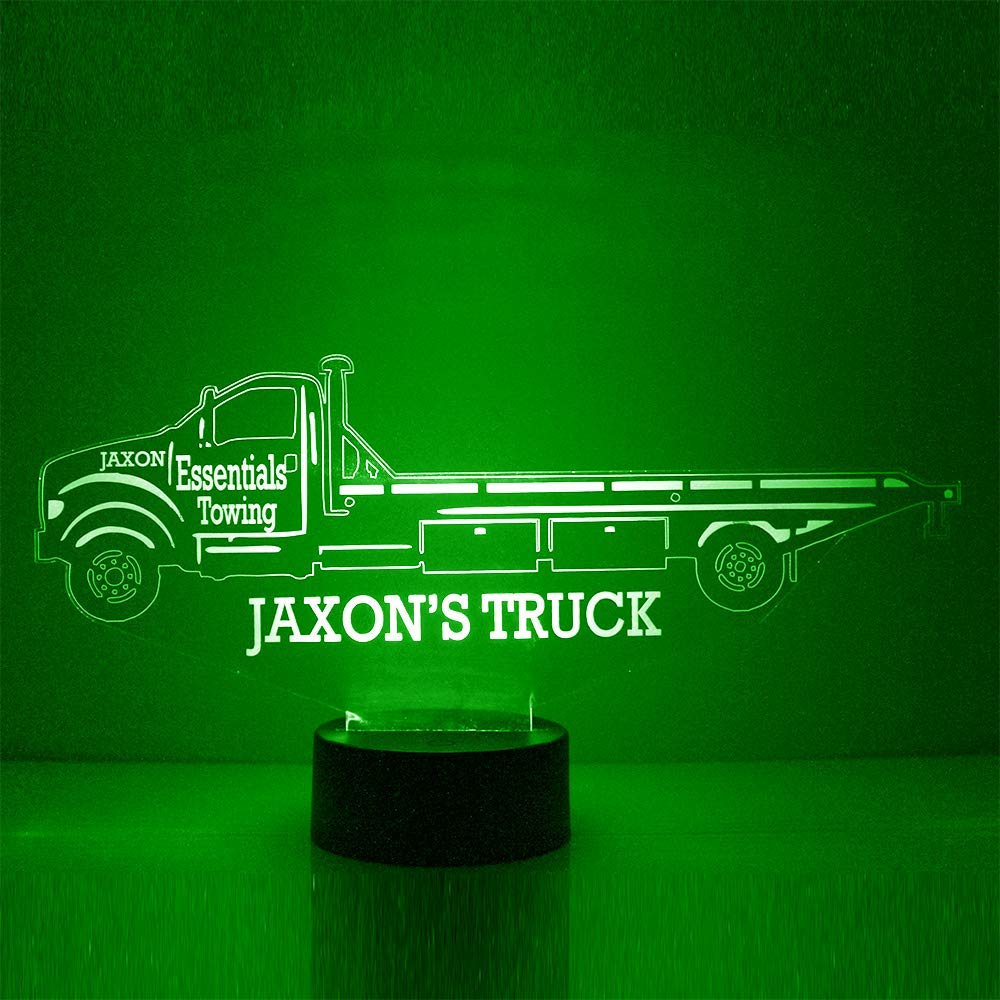 Mirror Magic Store Custom LED Name Sign, Acrylic, 16 Colors, 4 Light Modes, Tow Truck Driver, Model 85-FU49-Y13E