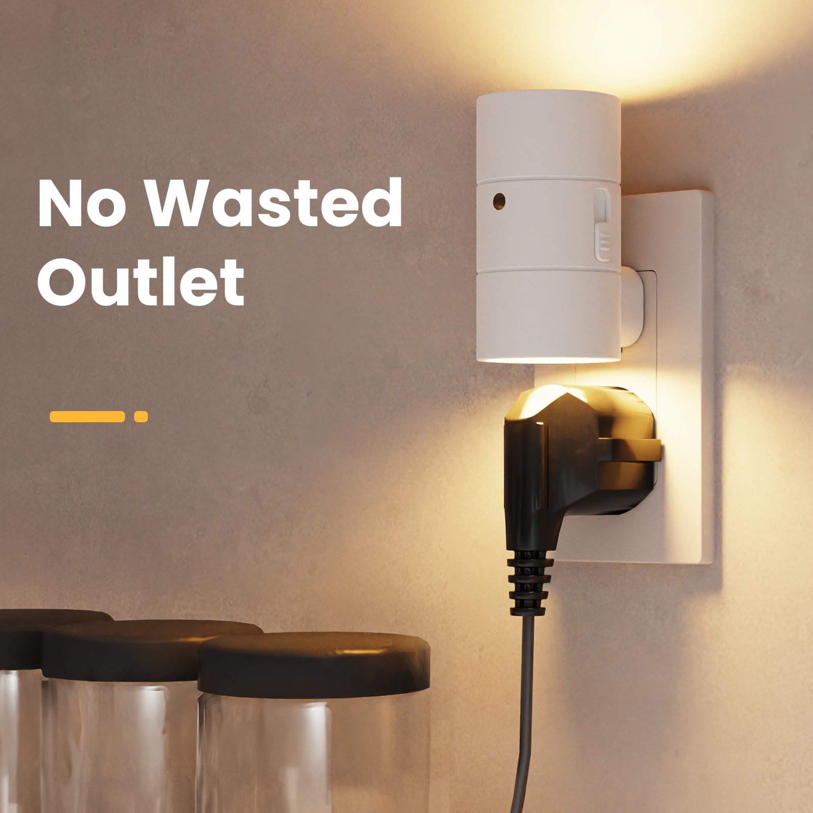 Volisun Night Lights Plug Into Wall, Dimmable Led Nightlight With Dusk To Dawn Light Sensor, 0-100Lm Adjustable Brightness, 3 Co