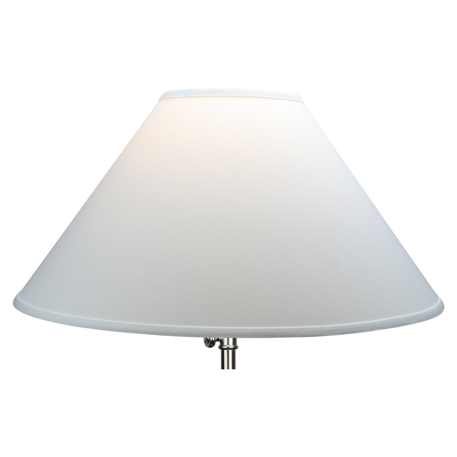 FenchelShades.com Linen Lampshade 7" Top x 22" Bottom, 13" Slant Height, White, Model 7-22-13-W-L-WHI, USA