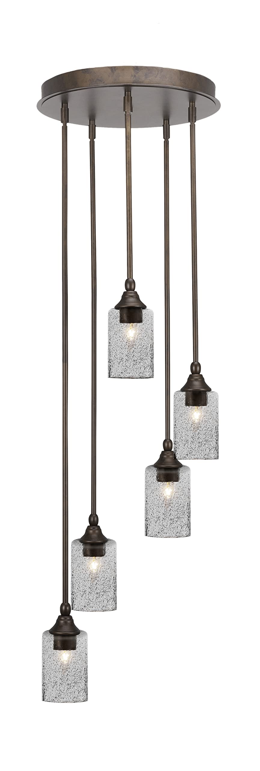 Empire 5 Light Cluster Pendalier in Bronze Finish (2145-BRZ-3002)
