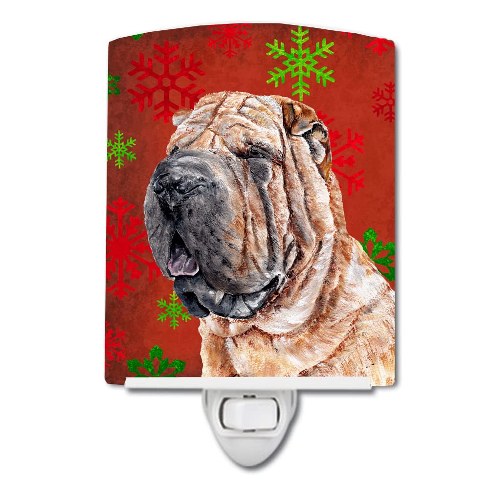 Carolines Treasures Ceramic Night Light, Shar Pei Design, UL-Certified, 6x4x3in, Multicolor, Model SC9743CNL
