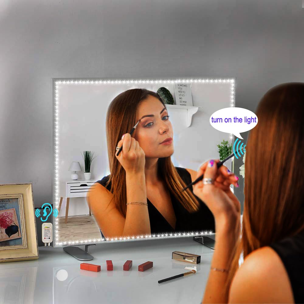 ZOKON 13ft LED Vanity Mirror Lights Kit - Adjustable, Bendable, White, Model LY-M-L-01