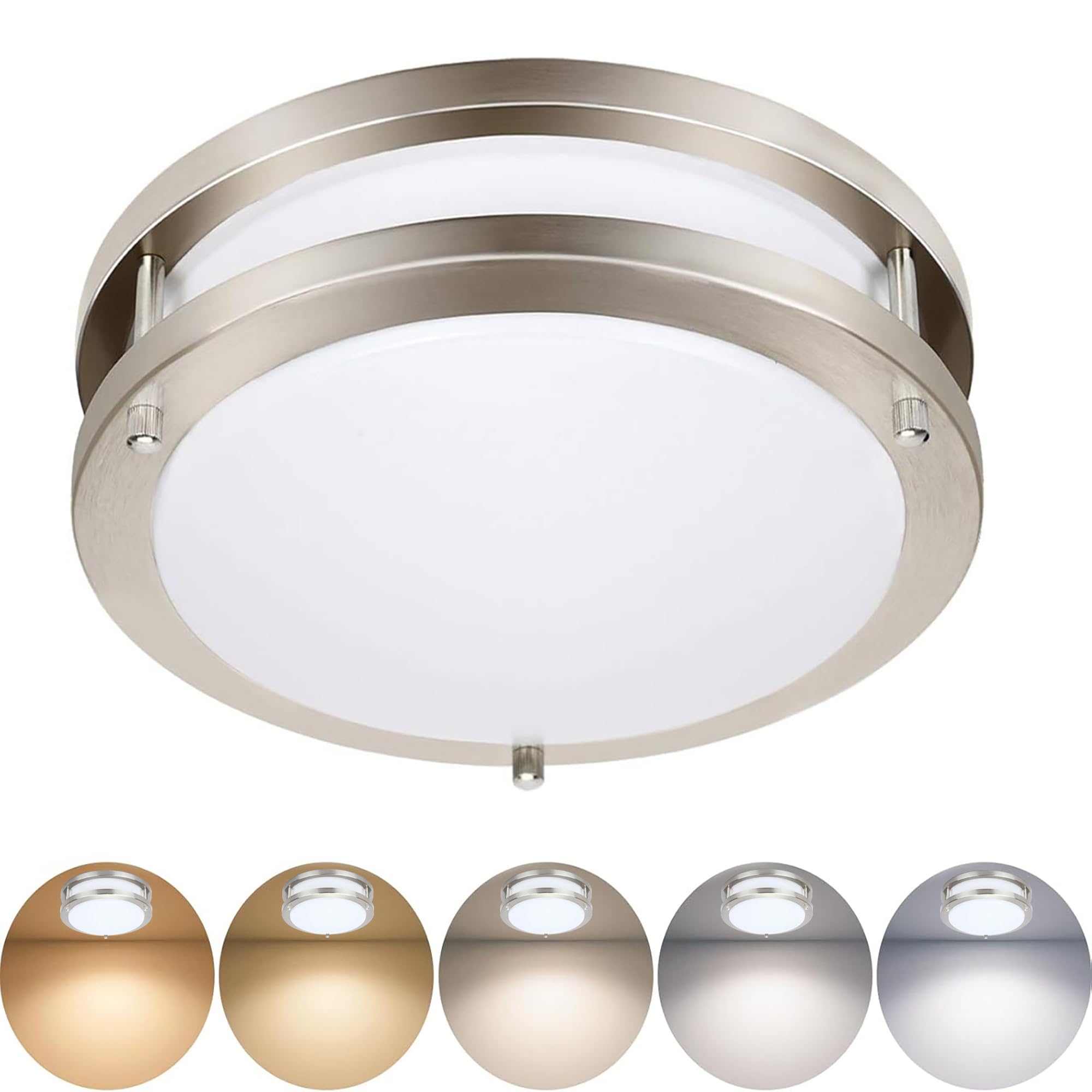 12 Inch 36W Dimmable Led Ceiling Light Fixture, Flush Mount Ceiling Lights For Kitchen, Bathroom, Bedroom, Hallway, 2700K/3000K/