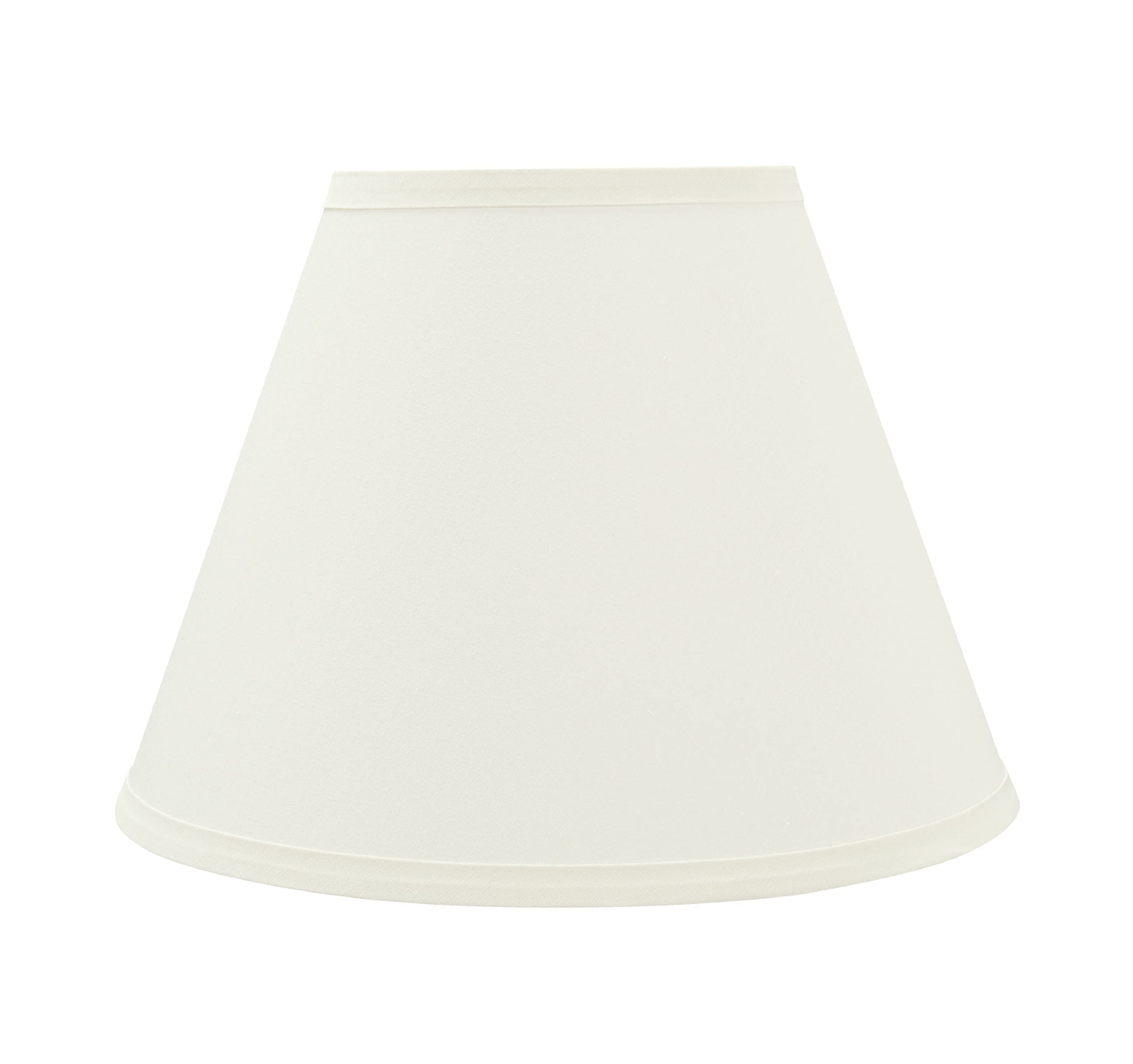 Aspen Creative Transitional Empire Lamp Shade, Bone White, 6" Top x 12" Bottom x 9" Slant Height, Linen, Model 32630A