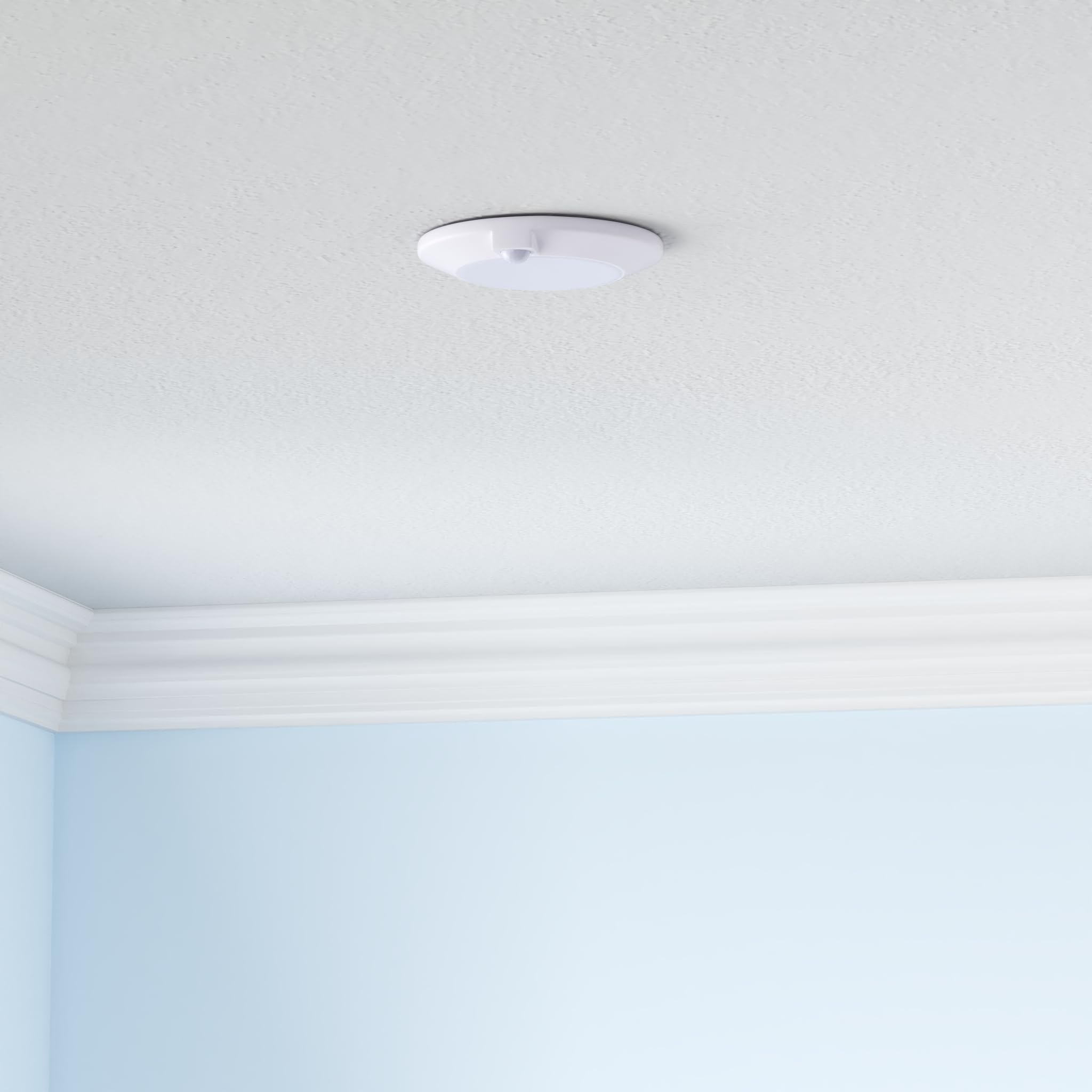 CLOUDY BAY Motion Sensor Ceiling Light, 10W, 5000K Bright Day Light, 6.5 inch LED Flush Mount, Aluminum, Model LSF410850WH