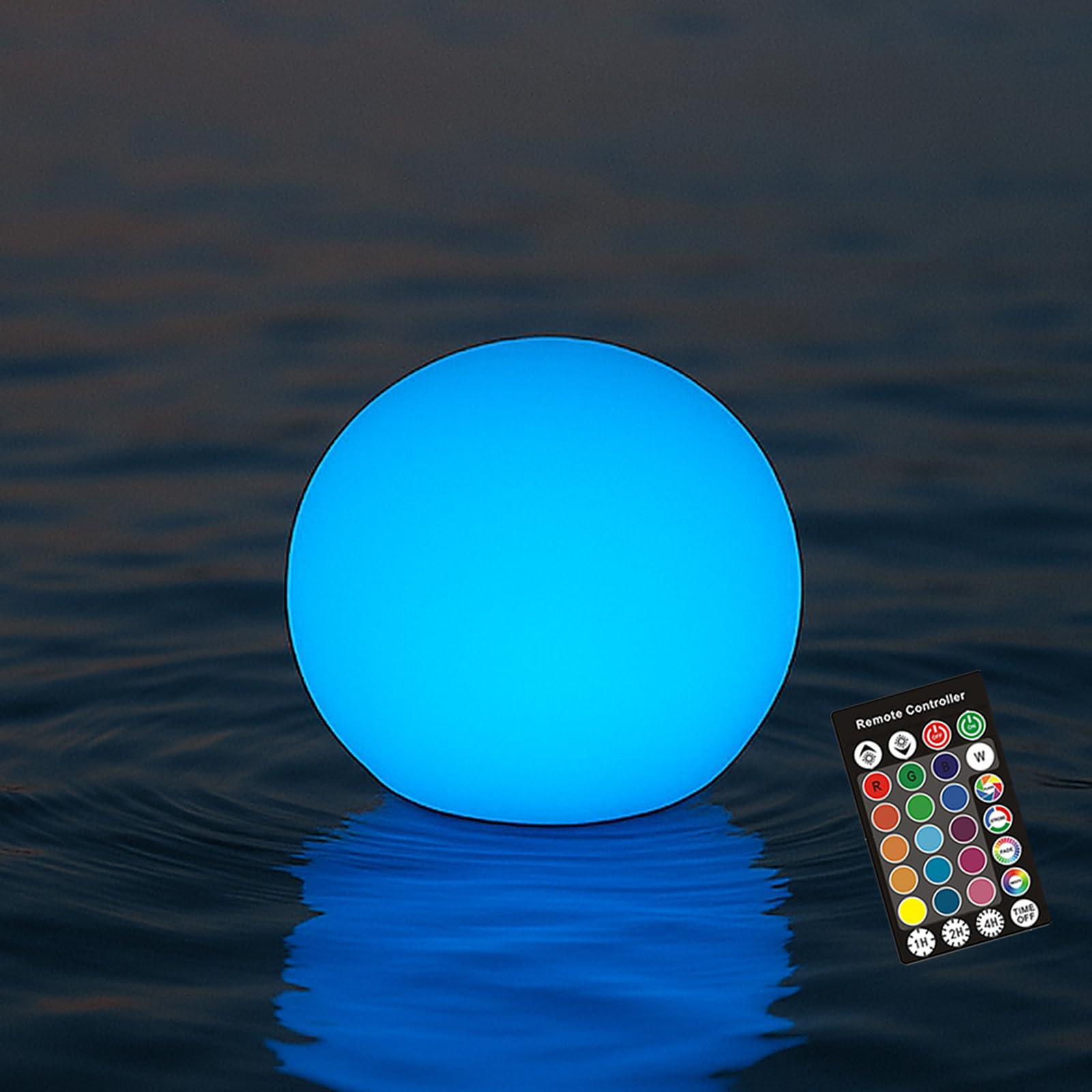 RKDTX LED Ball Light,4-Inch Cordless Orb Light with Remote,16 Color Changing Night Light for Kids,Rechargeable Mood Lamp,IP68 Wa
