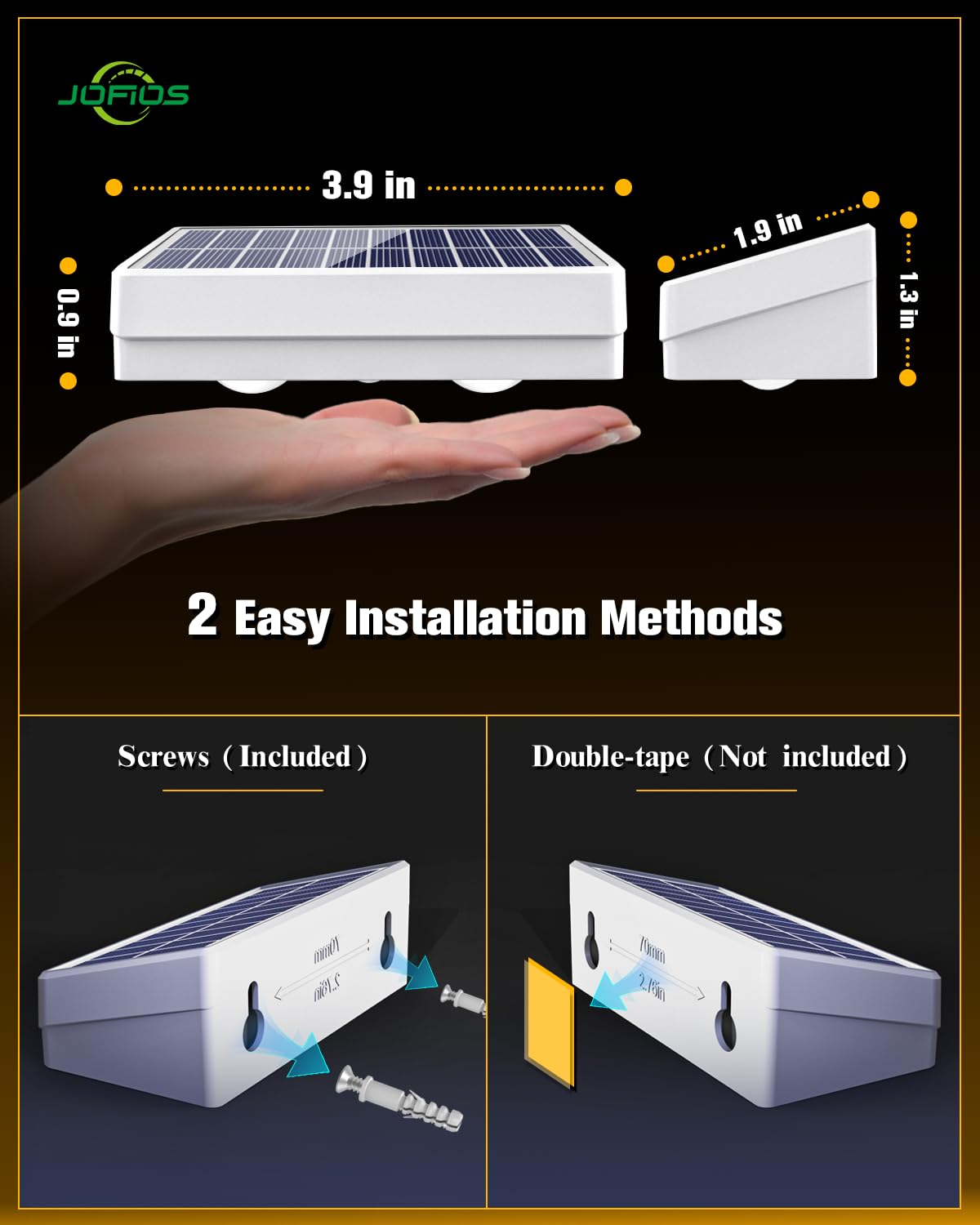 Jofios Solar Fence Lights 12 Pack, 50 Lumens Outdoor Fence Solar Lights With 12 Modes Rgb Color Glow Led Solar Lights Outdoor Wa